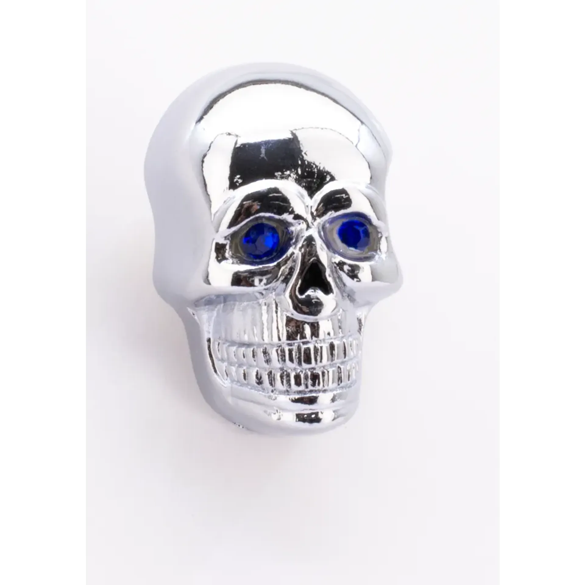 GZP Skull krommet Large chrome blue eyes