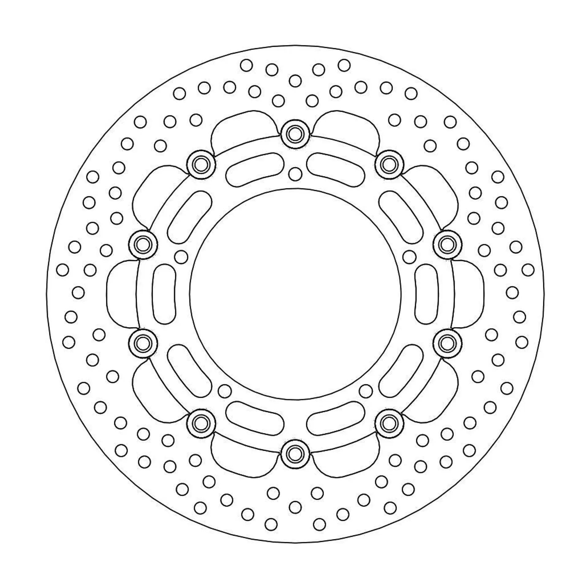 Brake Rotor Floating Halo Racing Round