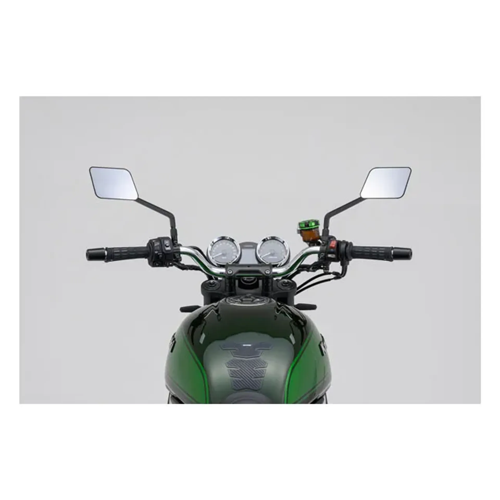 Daytona, D-Mirror-20, Flat Mirror. Square. Black. Right side