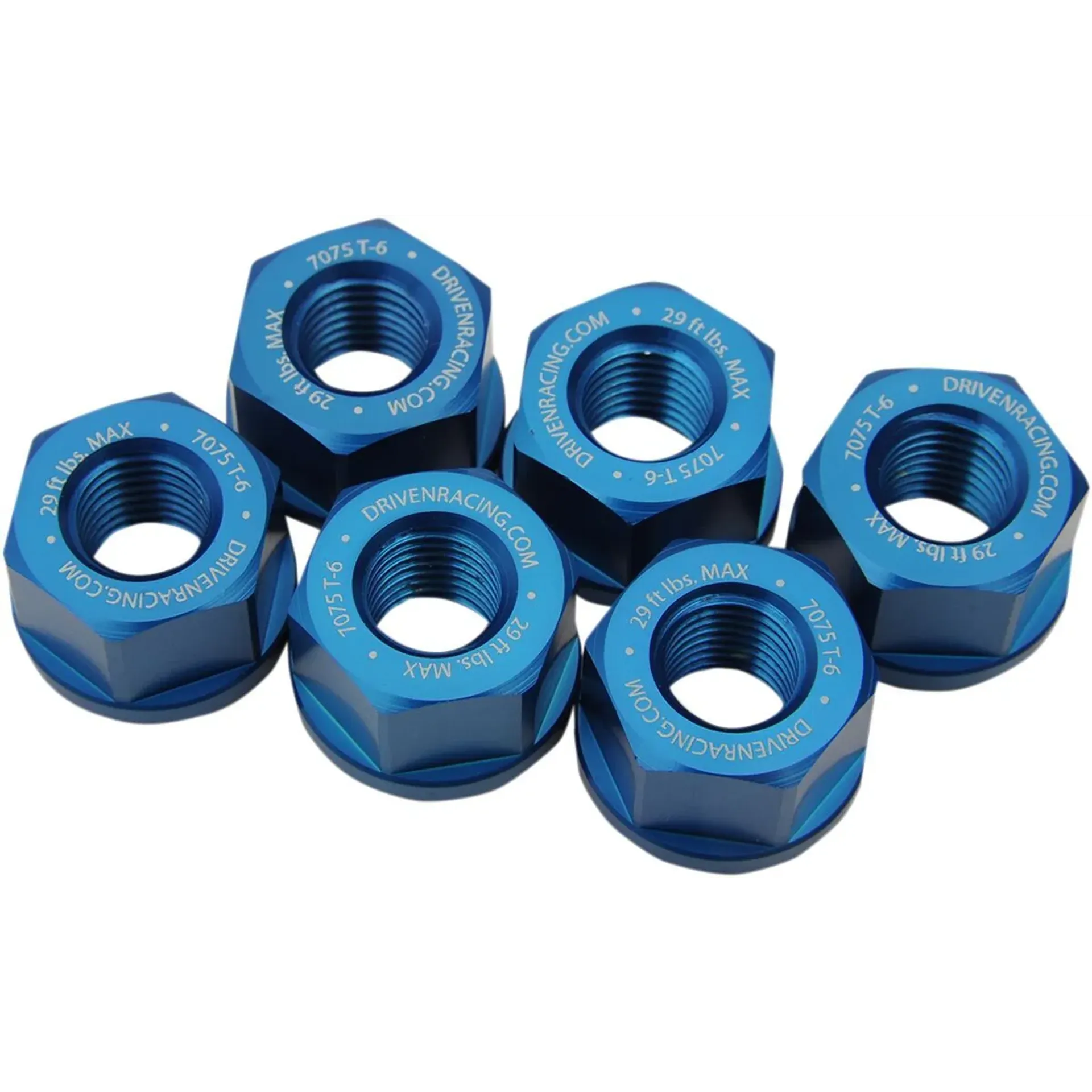 Driven Racing Sprocket Nuts / Alu / 10Mm / Blue (6 Pcs)