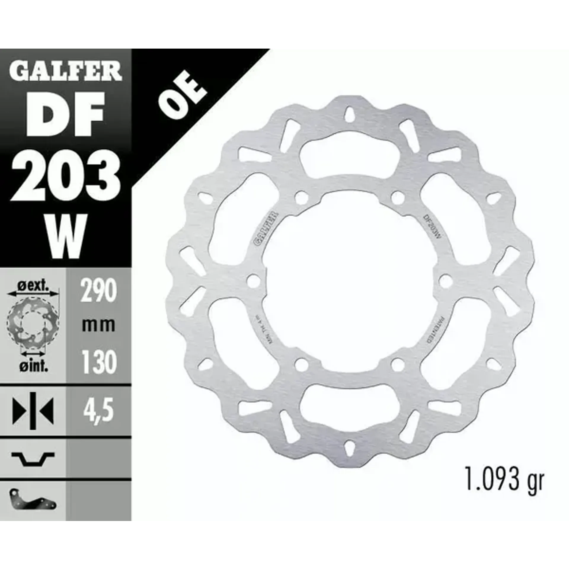 Brake disc wave fixed