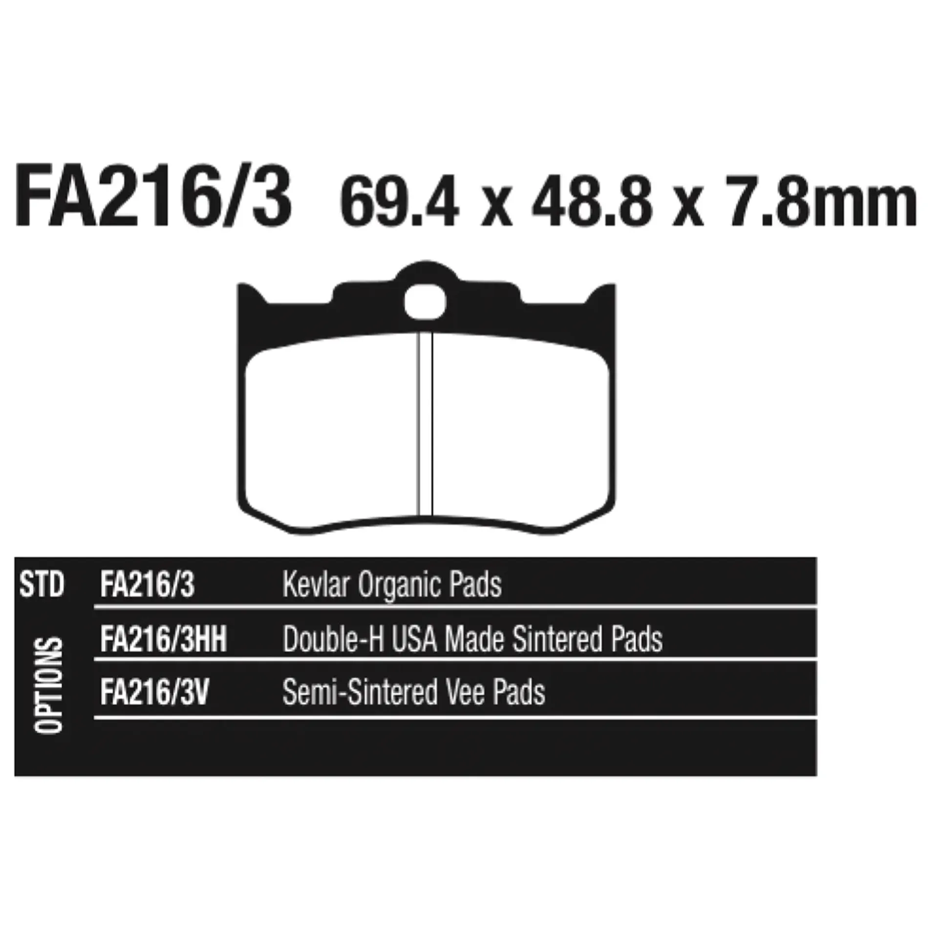 EBC-V PM 125X4R 137X4B pads 7.8mm