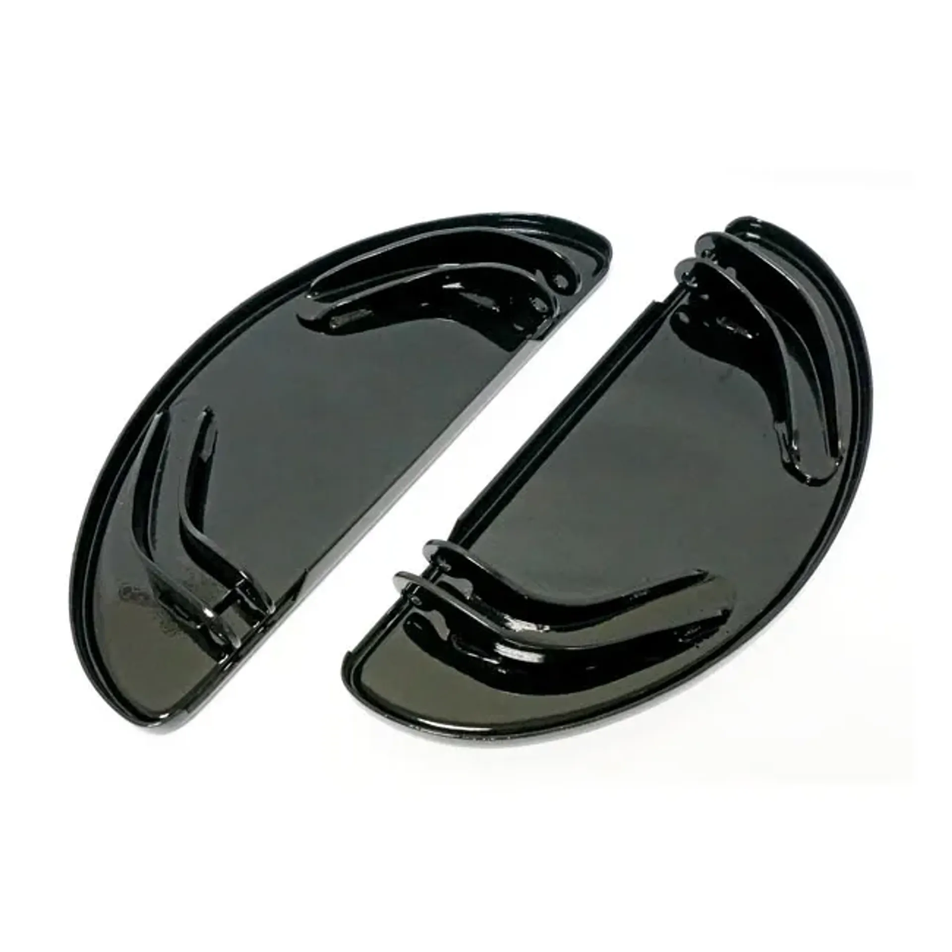 Oval early style floorboards. solid. Black