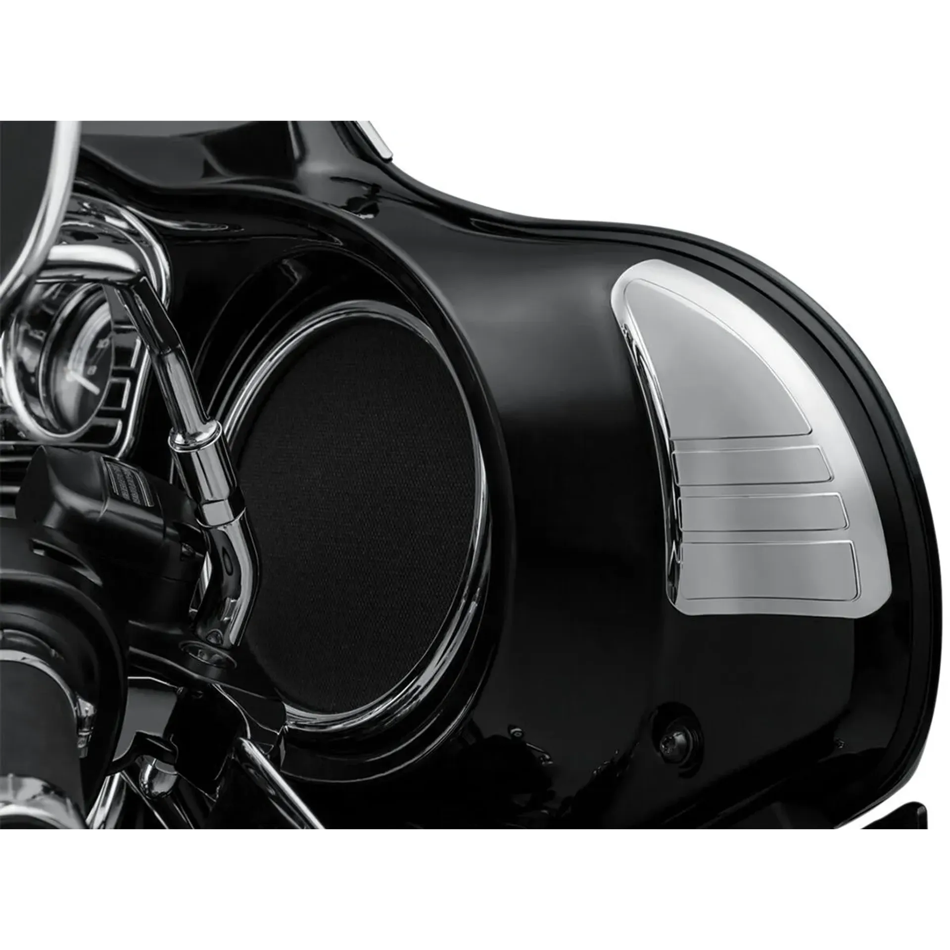 Inner Fairing Cover Plates Tri-Line Chrome