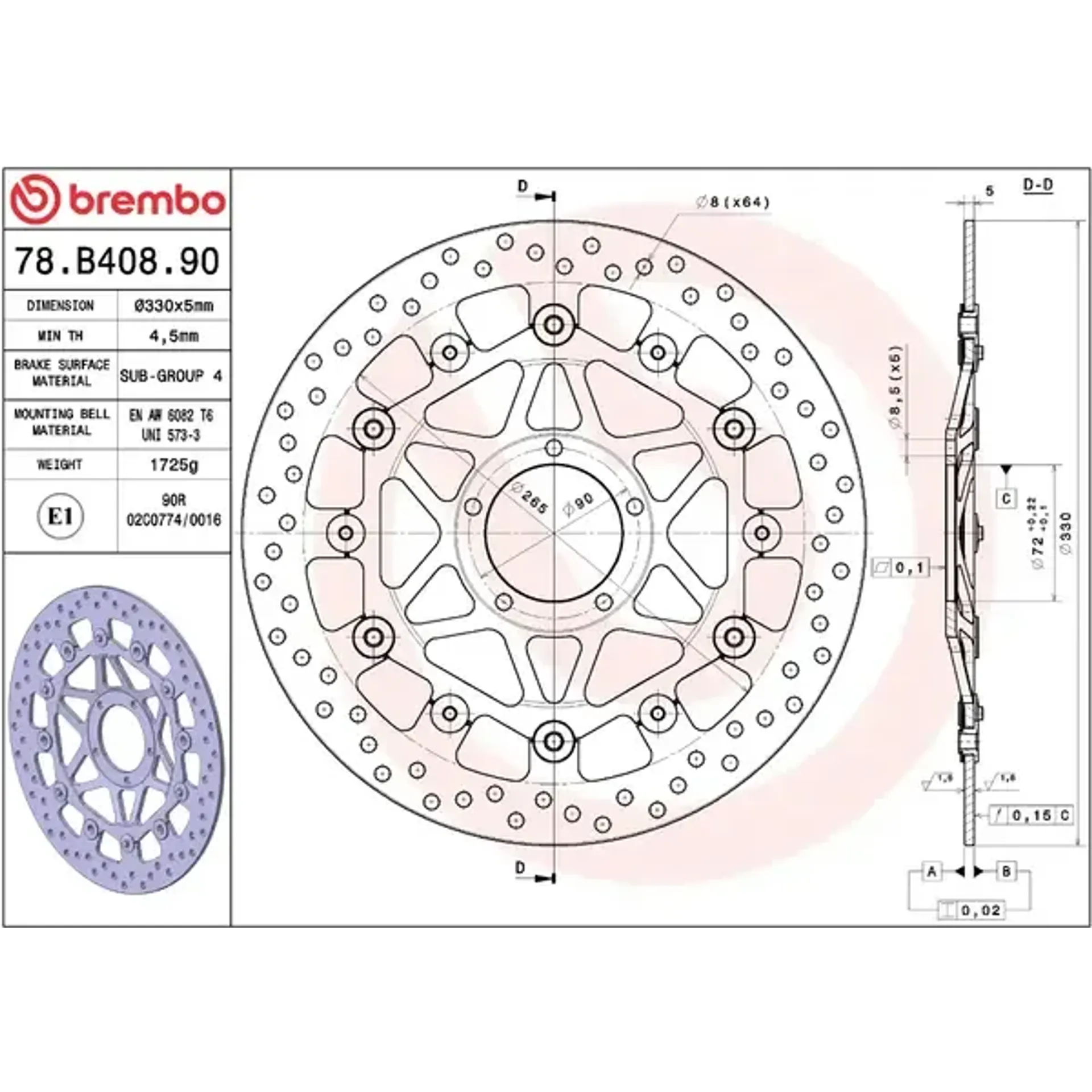 Brake disc float fr Brembo | Bigtwin & Custom Parts