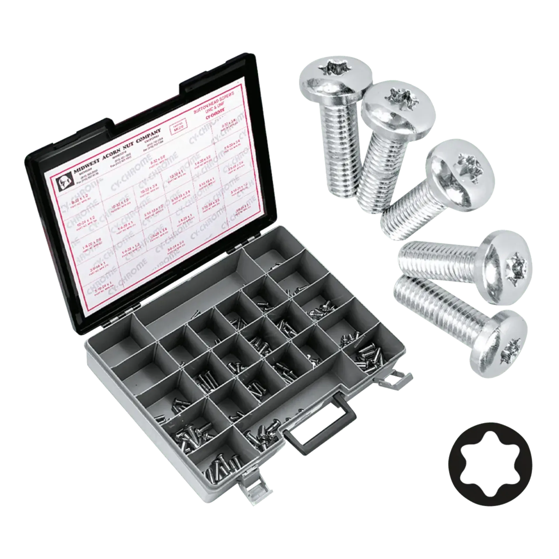 Ass.Tray torx button head screws 20 size