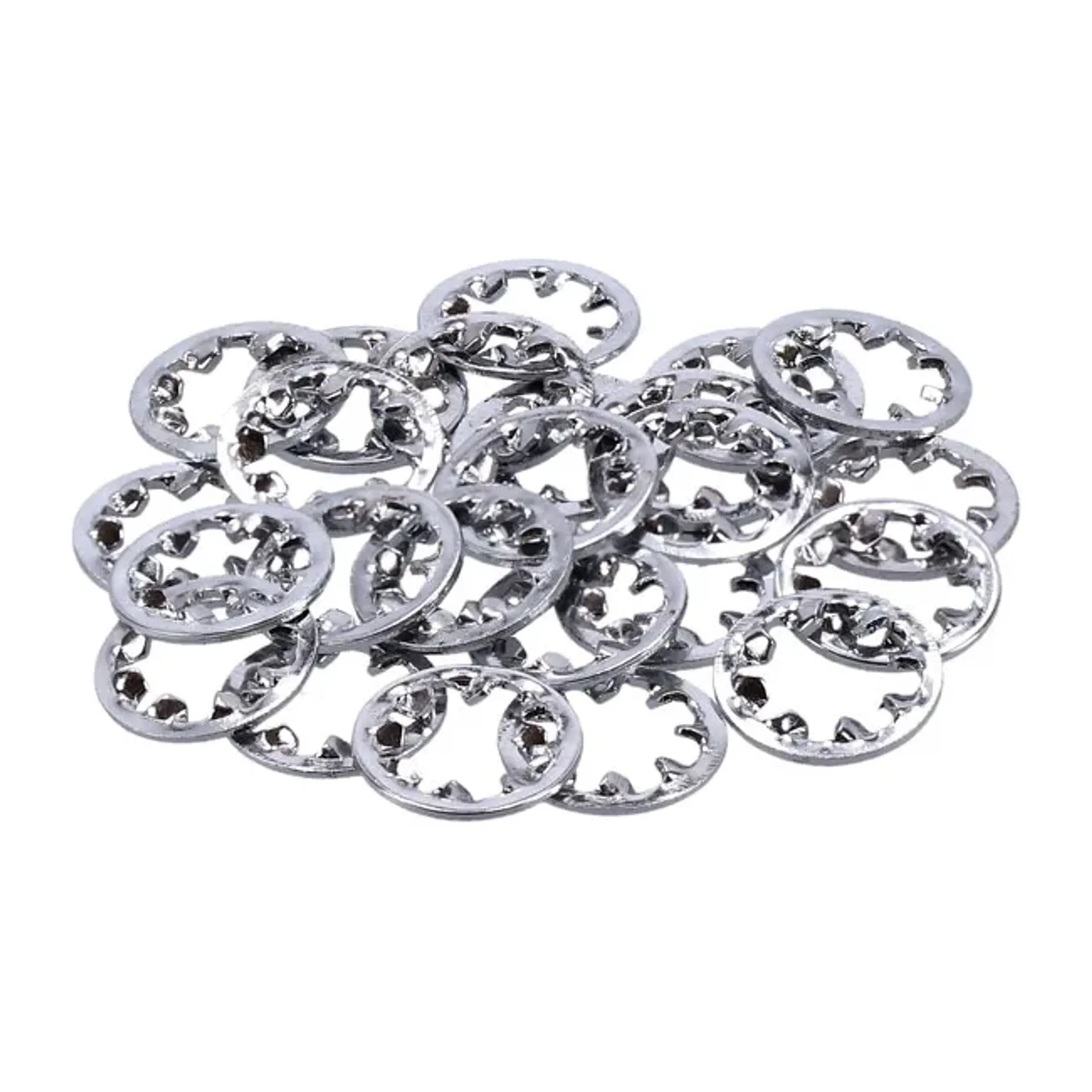 Chrome internal lock washer, #12 - 25 pack