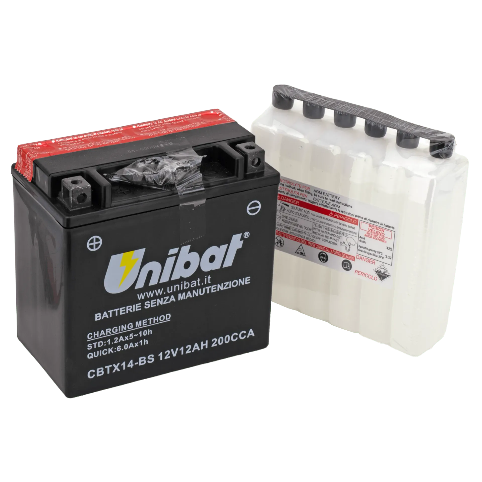 UN-2796 Unibat AGM CBTX14-BS Dry