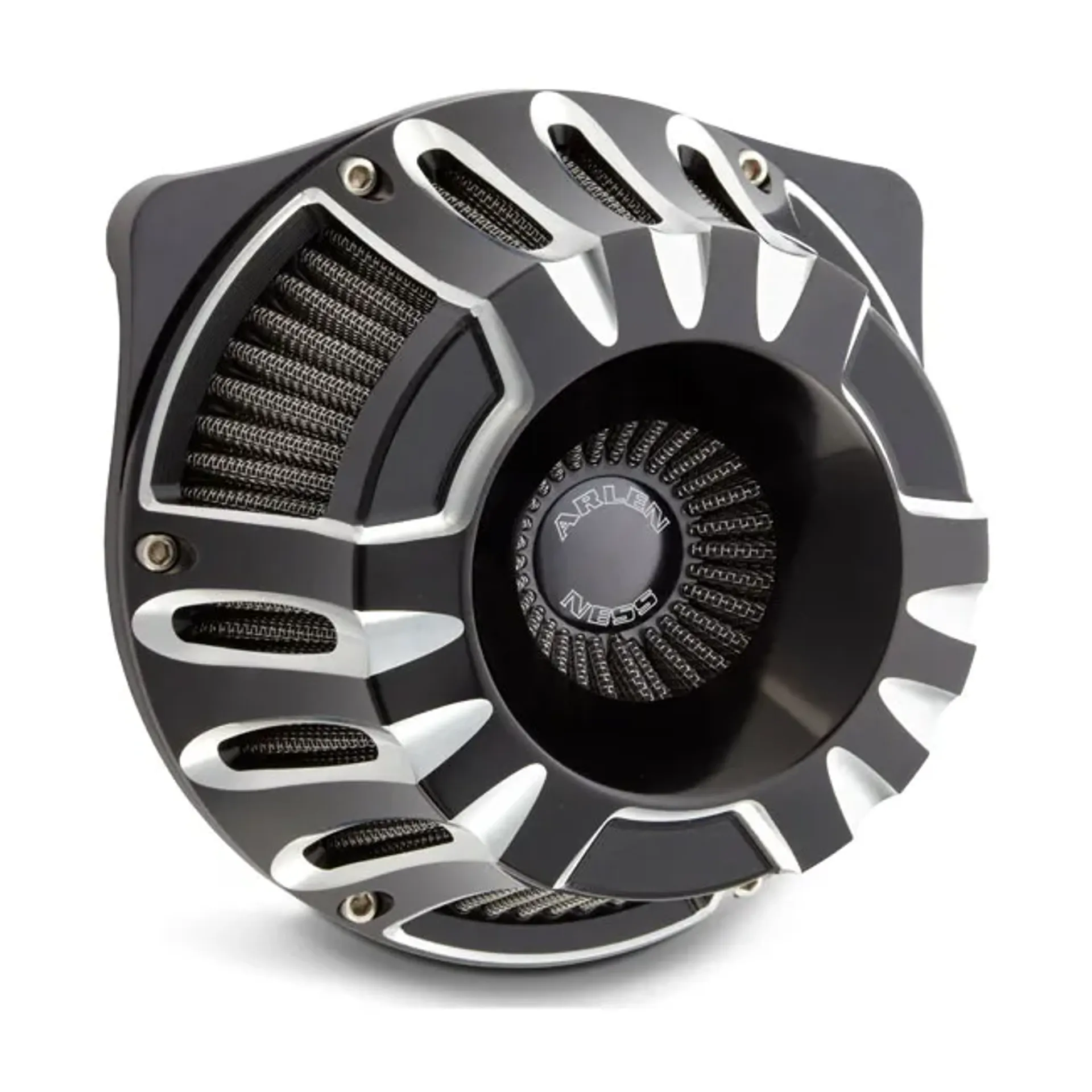 Arlen Ness, inverted air cleaner kit %27%27Deep Cut%27%27. Black CC