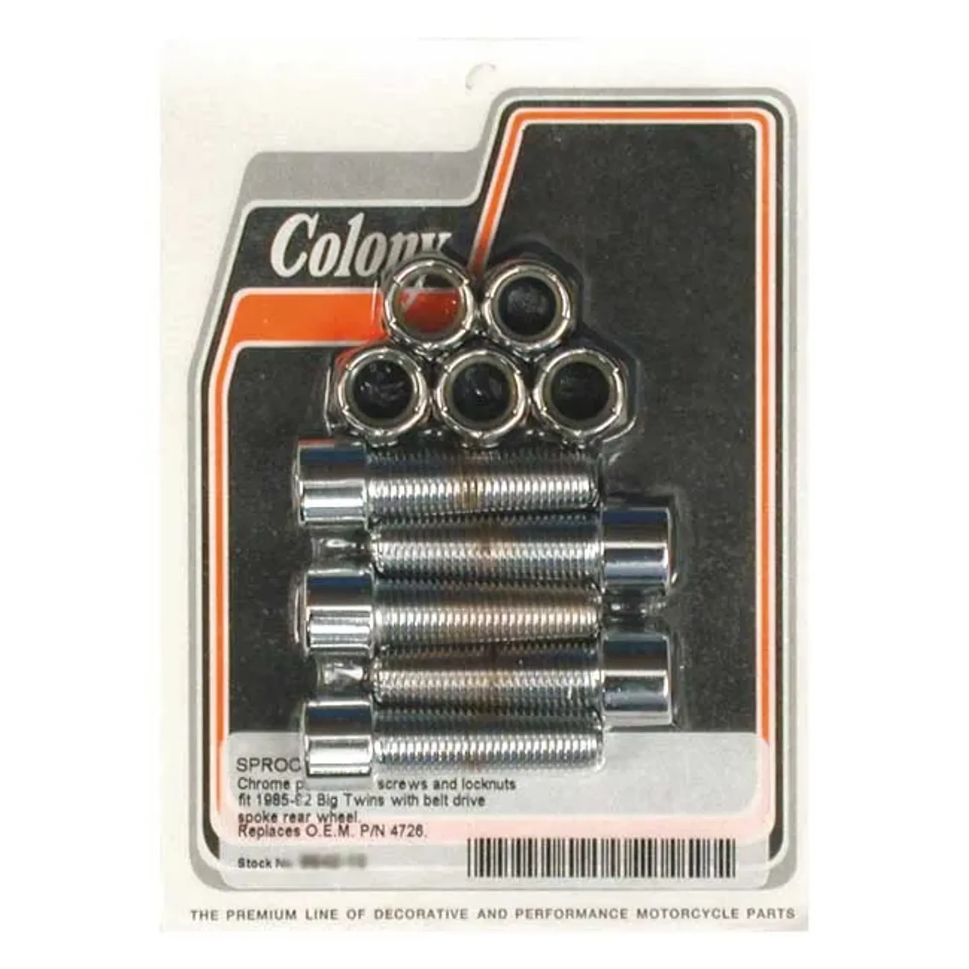 Colony sprocket bolt & nut kit