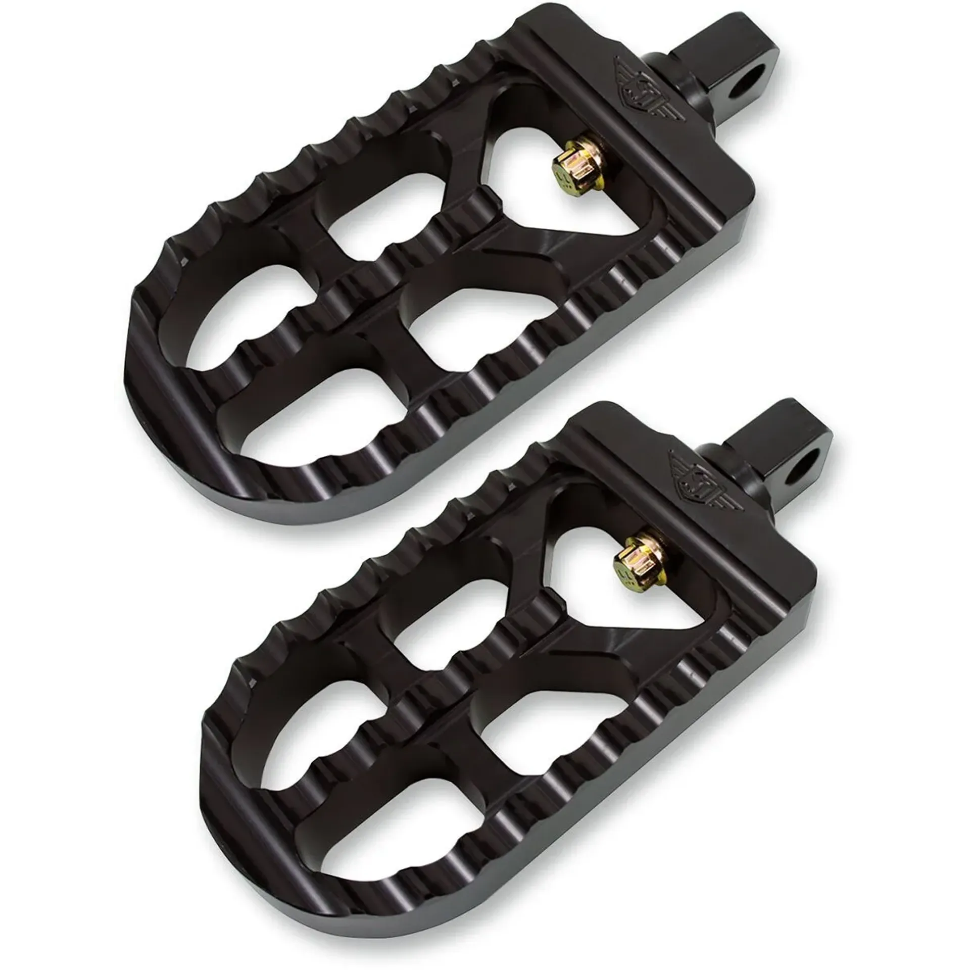 Foot Pegs Adjustable Long Serrated Black