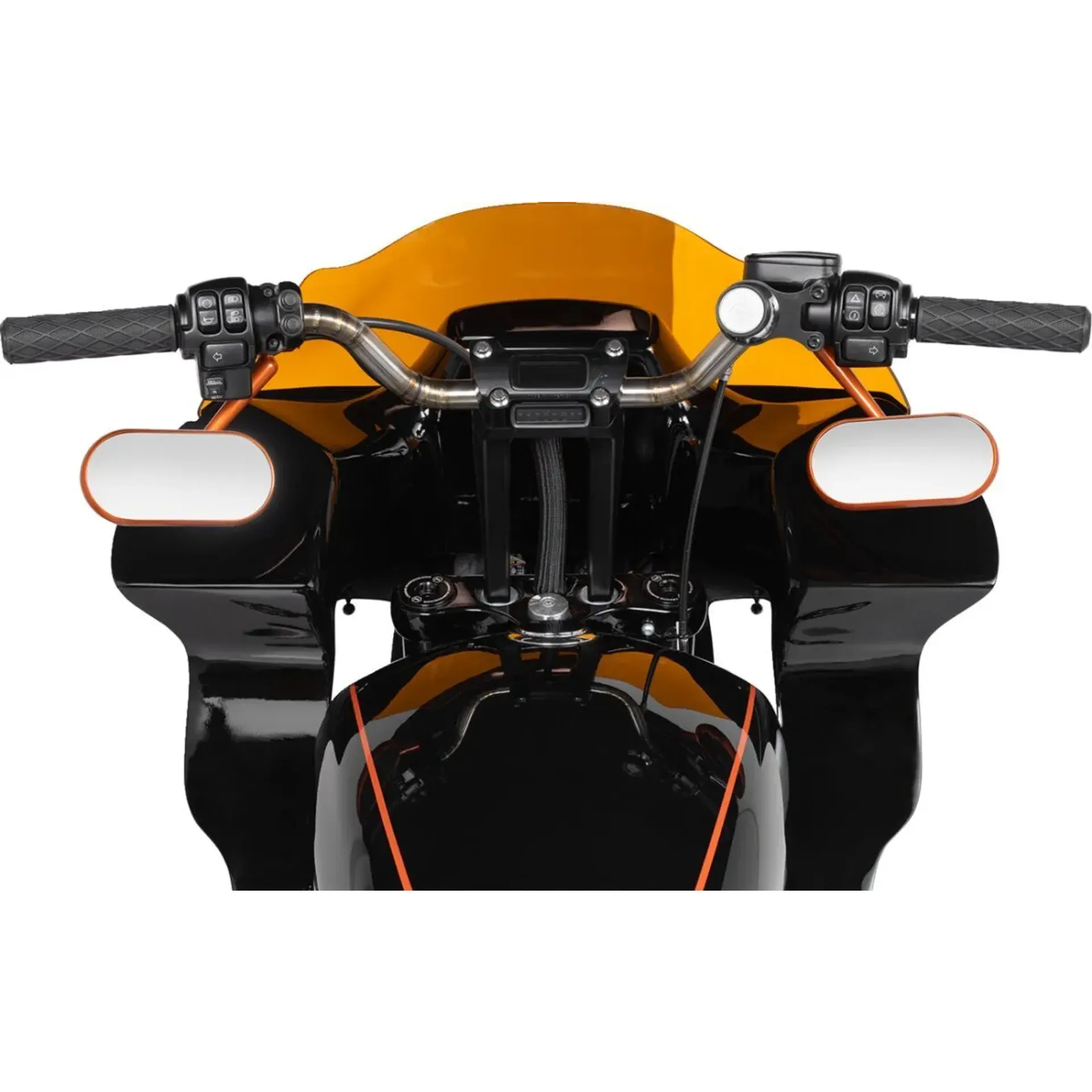 Black 9-1/2″ Pullback Handlebar Riser With Gauge Cut Out