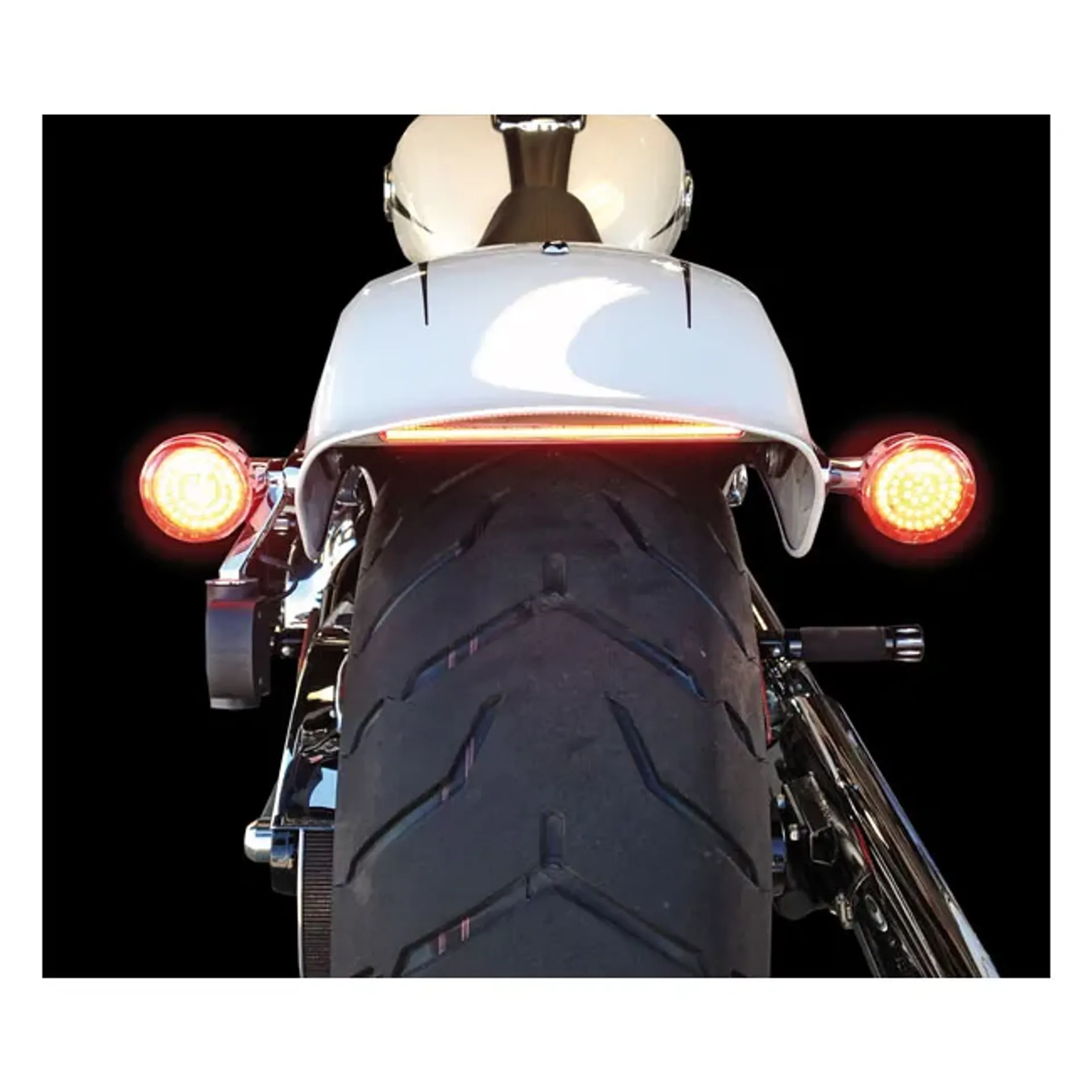 Custom Dynamics, Breakout LED taillight. Chrome. Clear lens