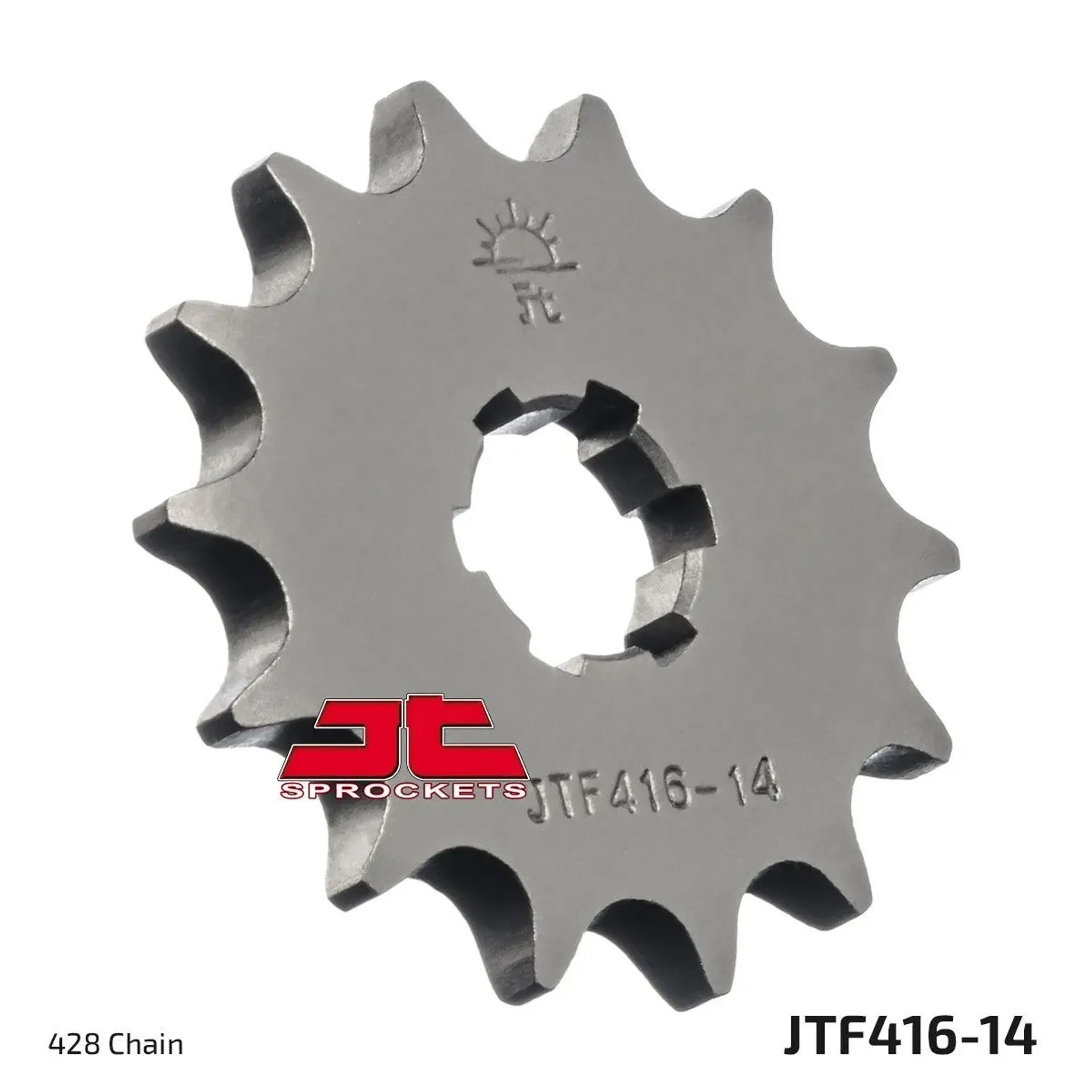 Jtf416.14 Front Replacement Sprocket 14 Teeth 428 Pitch Natural Steel