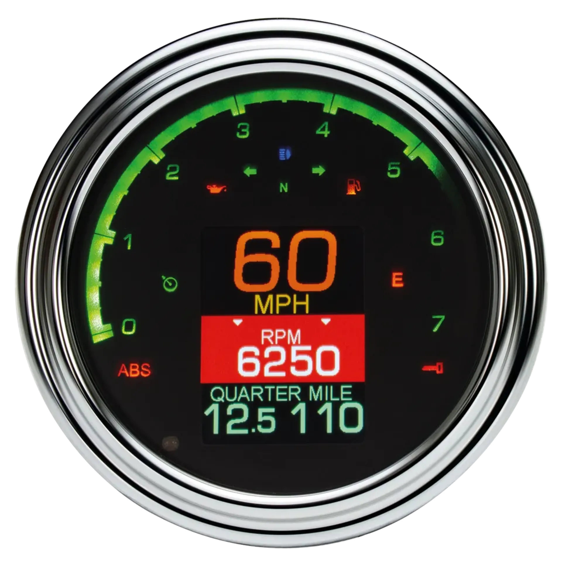 FATBOB SPD/TACH MLX 11-up* Chrome Bezel