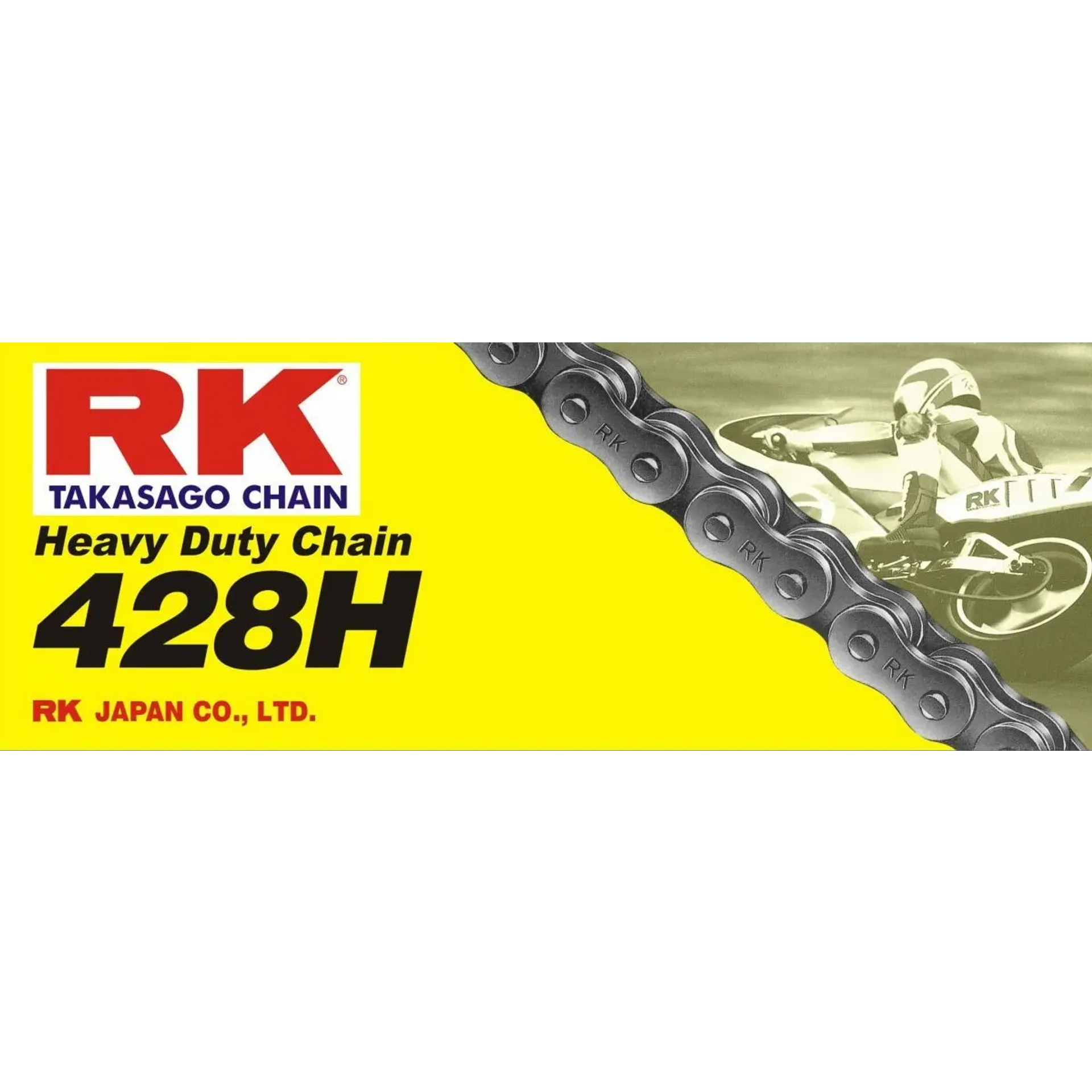Heavy Duty 128 Clip Link 428 Non-Seal Drive Chain / Natural / Carbon Alloy Steel