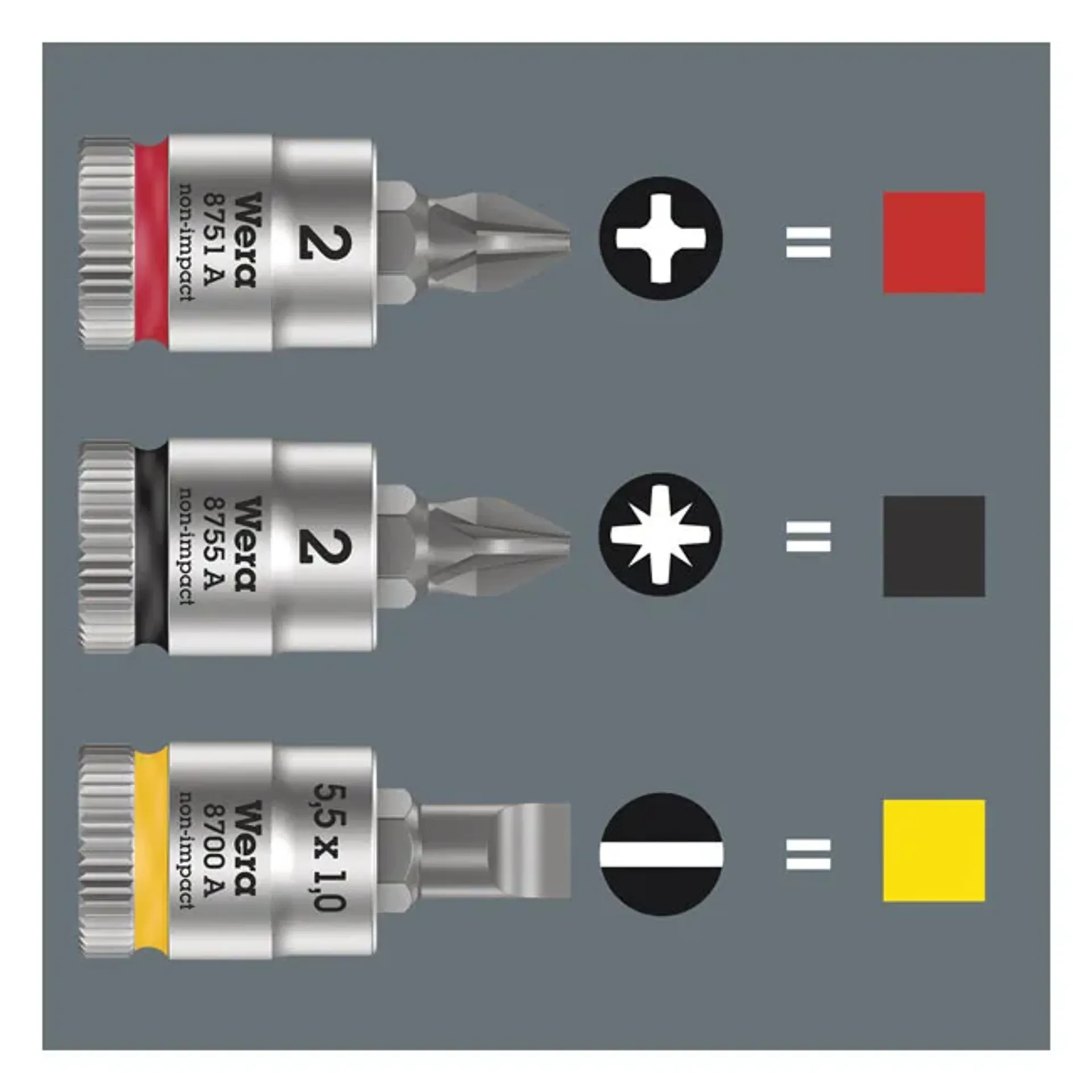 Wera Zyklop 1/4" Pozidriv socket bit