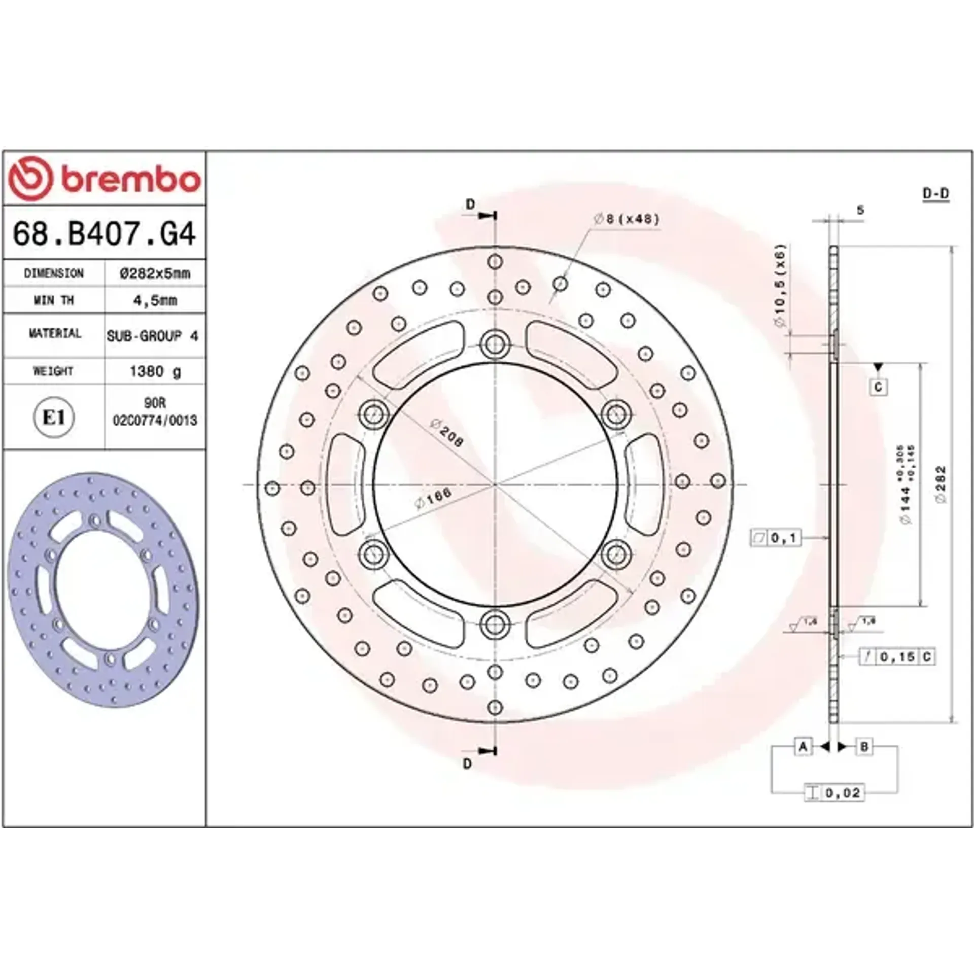 Brake disc fix rr
