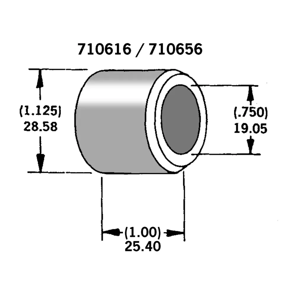 Axle spacer zinc plated #43657-89 - Afbeelding 2