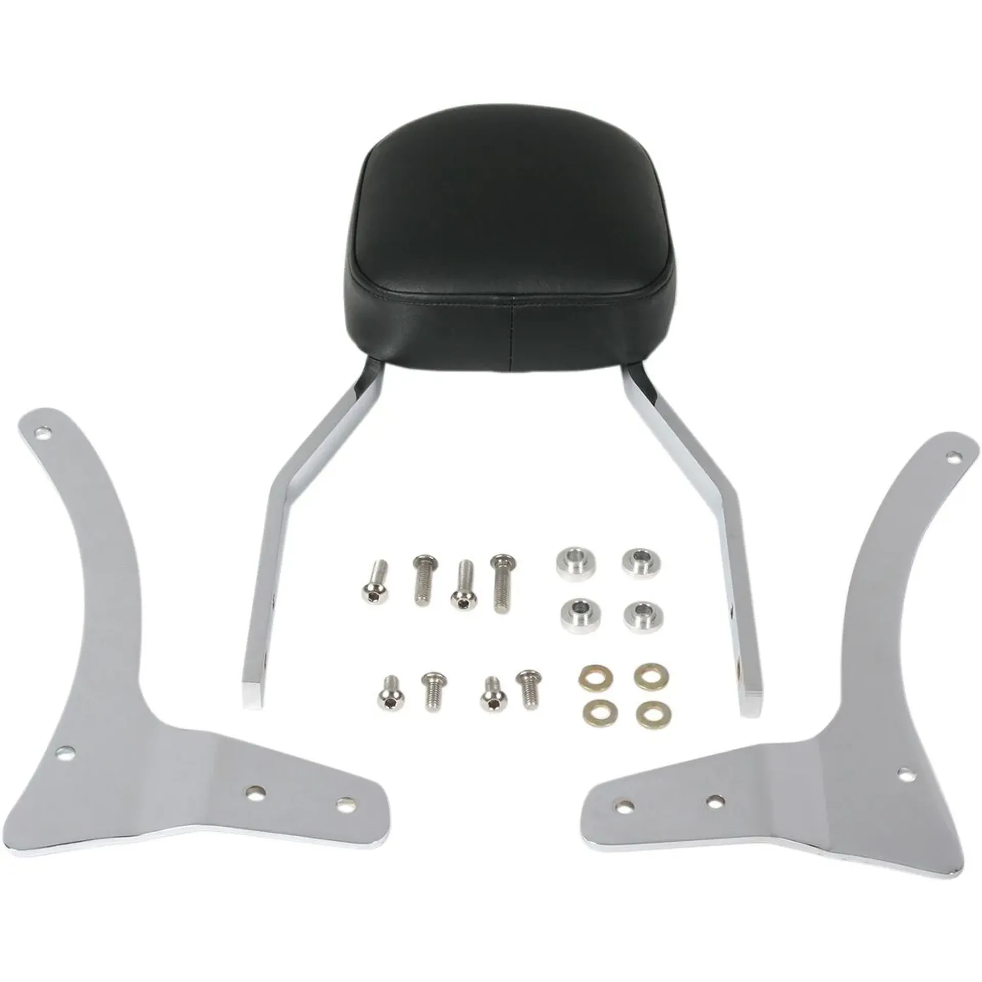 Tall Square Sissy Bar With Pad Chrome