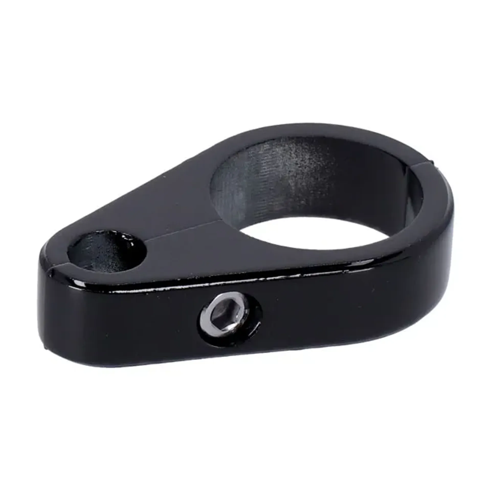 2-piece frame cable clamp. Clutch. Black