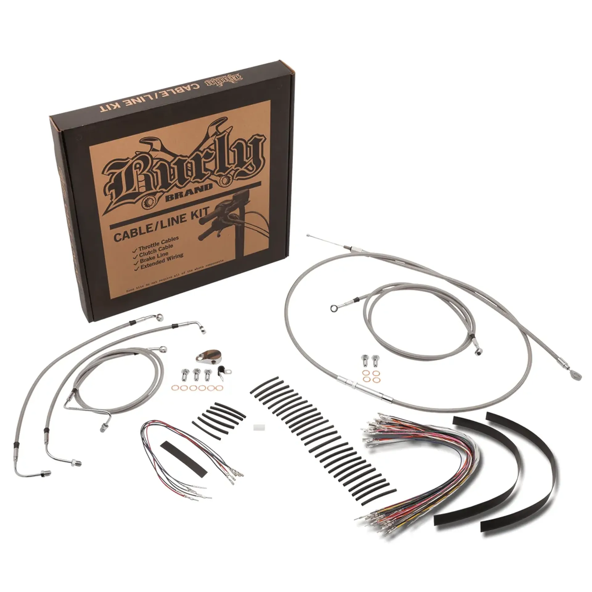 Cable kit braided 13″ bar ABS FLHT14-16