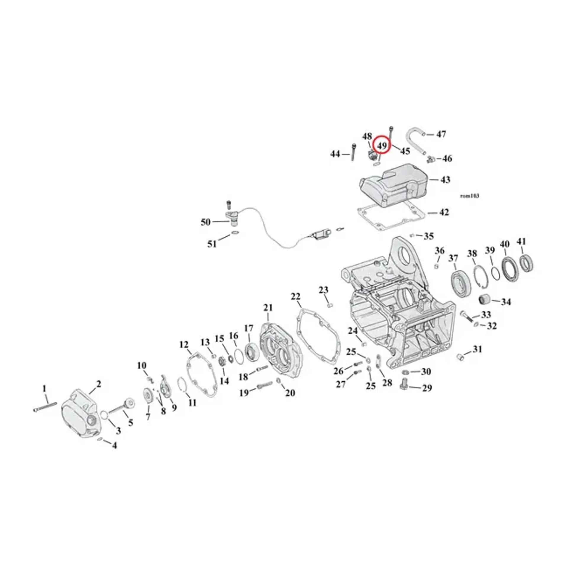 Cometic, O-ring neutral switch / oil pump / crankcase