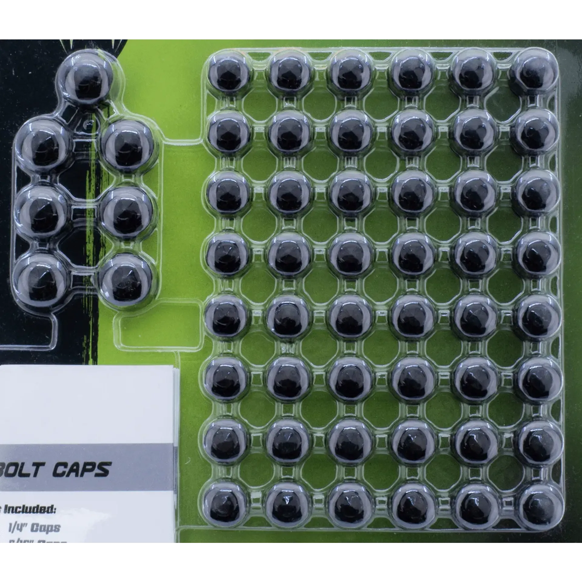 Diamond Cut Crown Bolt Cap Kit Black
