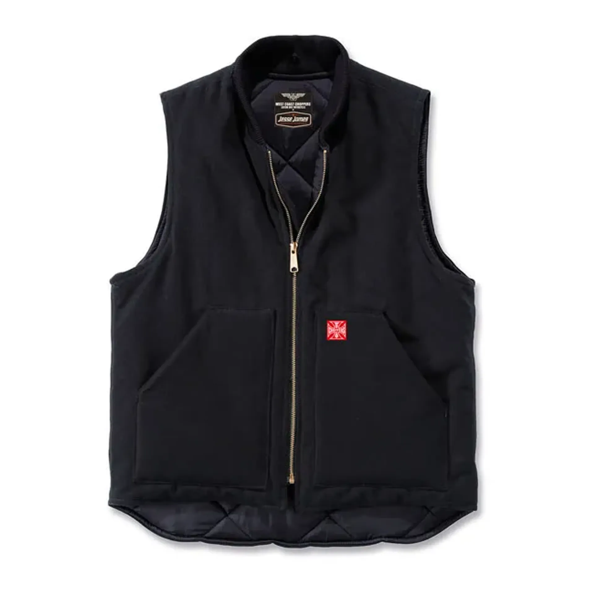 WCC Heavy duty canvas work vest black