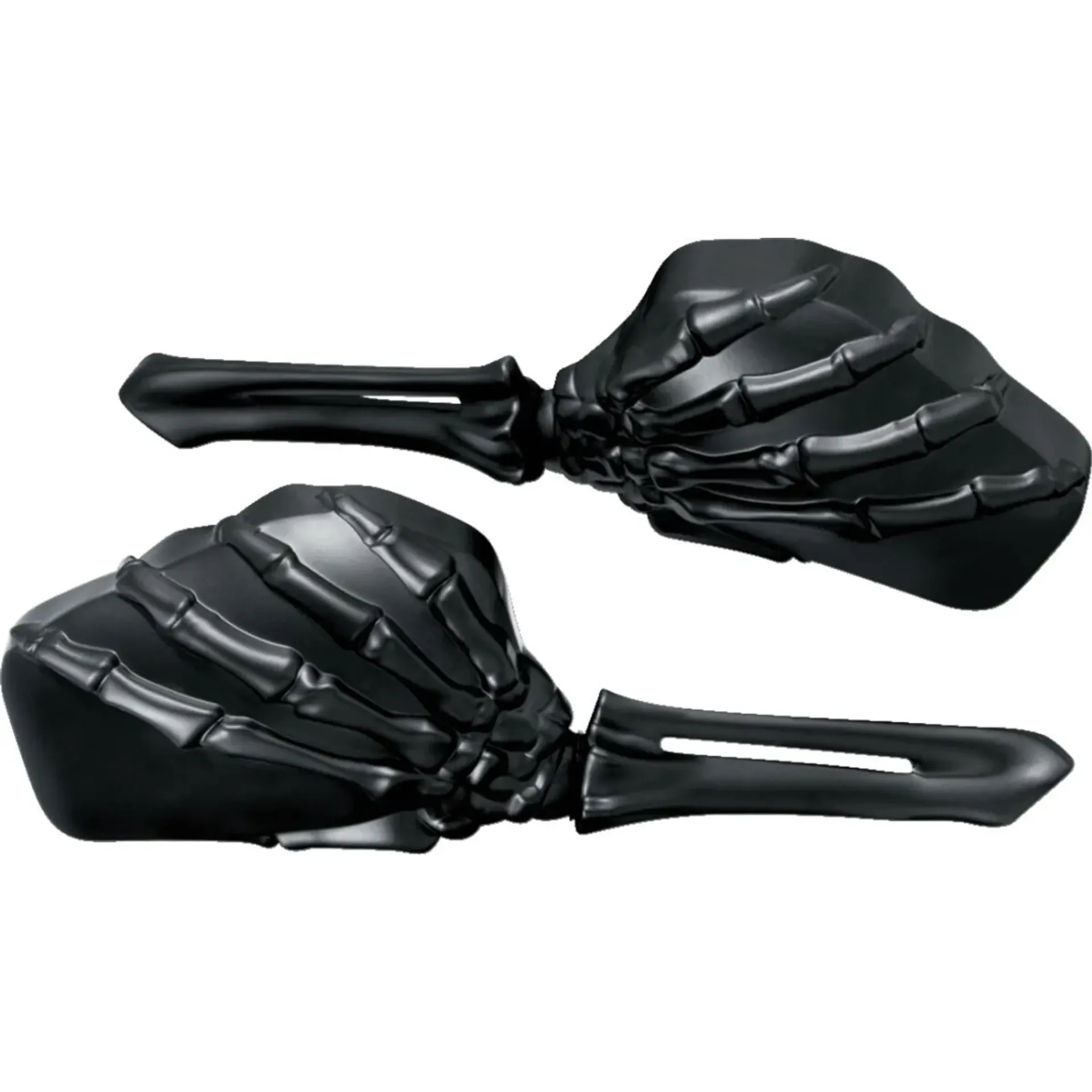 Skeleton Hand Mirrors With Black Stems And Black Heads