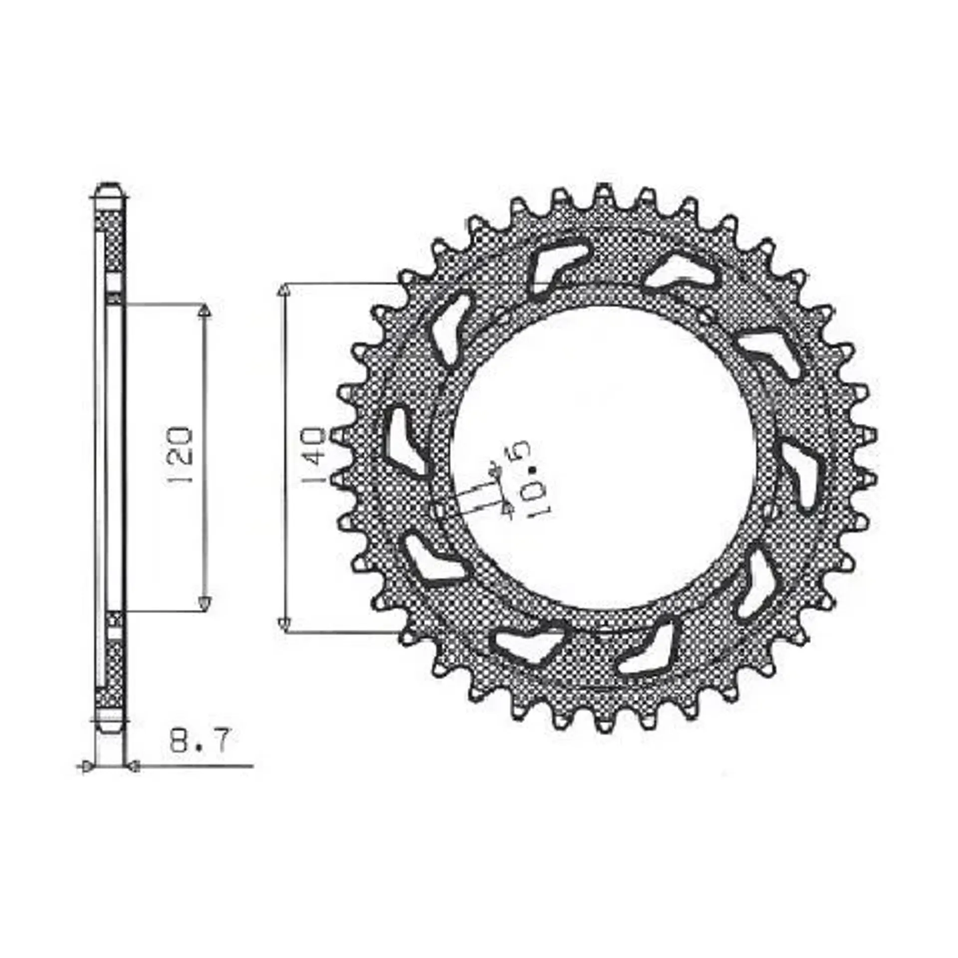 5-5499 Rear Lightweight Sprocket 42 Teeth 530 Pitch Natural Aluminium