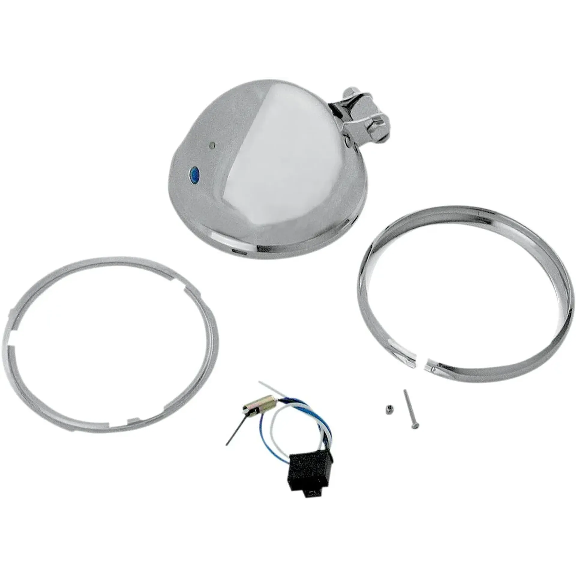 Replacement Headlight Shell 5.75″ Bottom-Mount Chrome