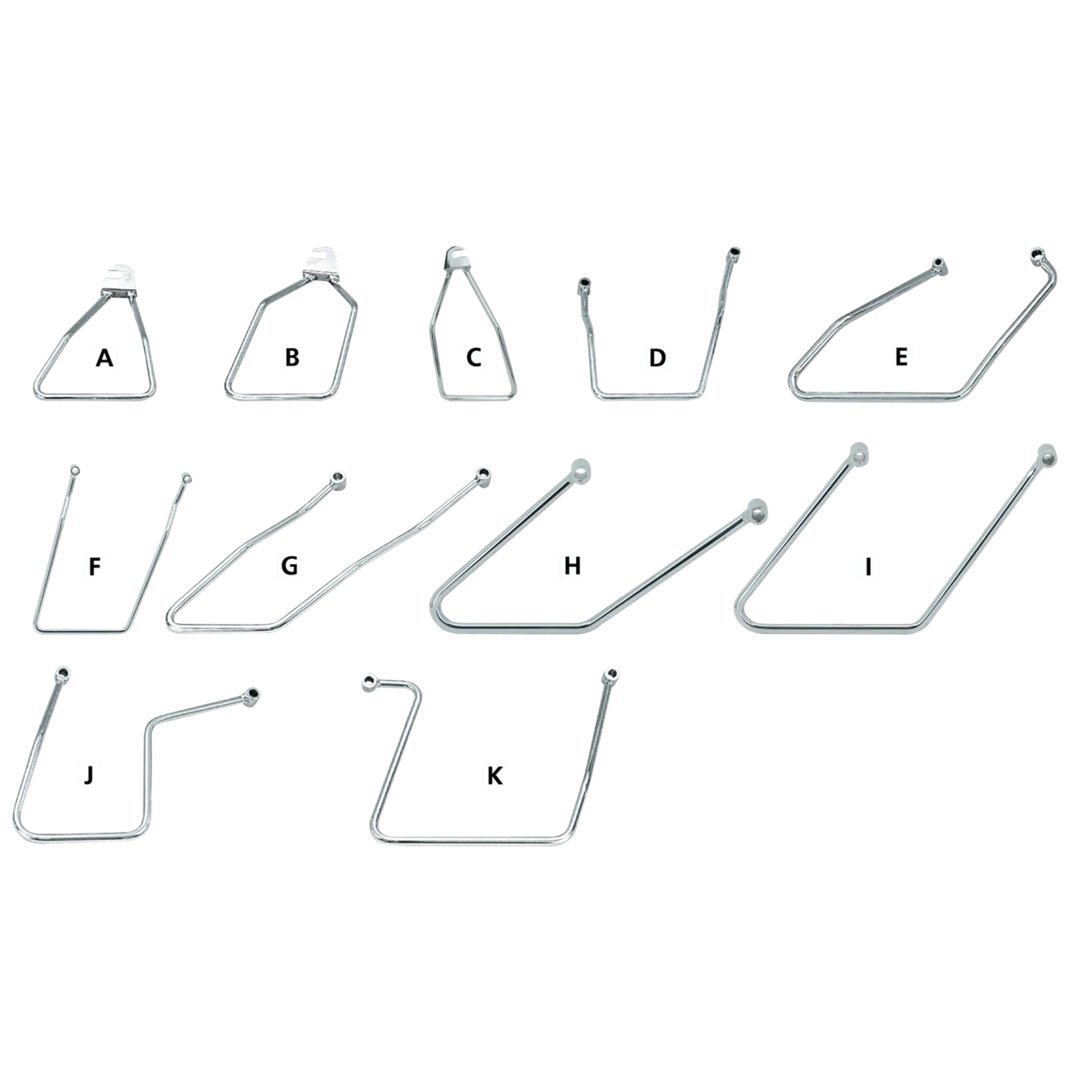 GZP Chrome bag support 2-bolt F*ST00-07