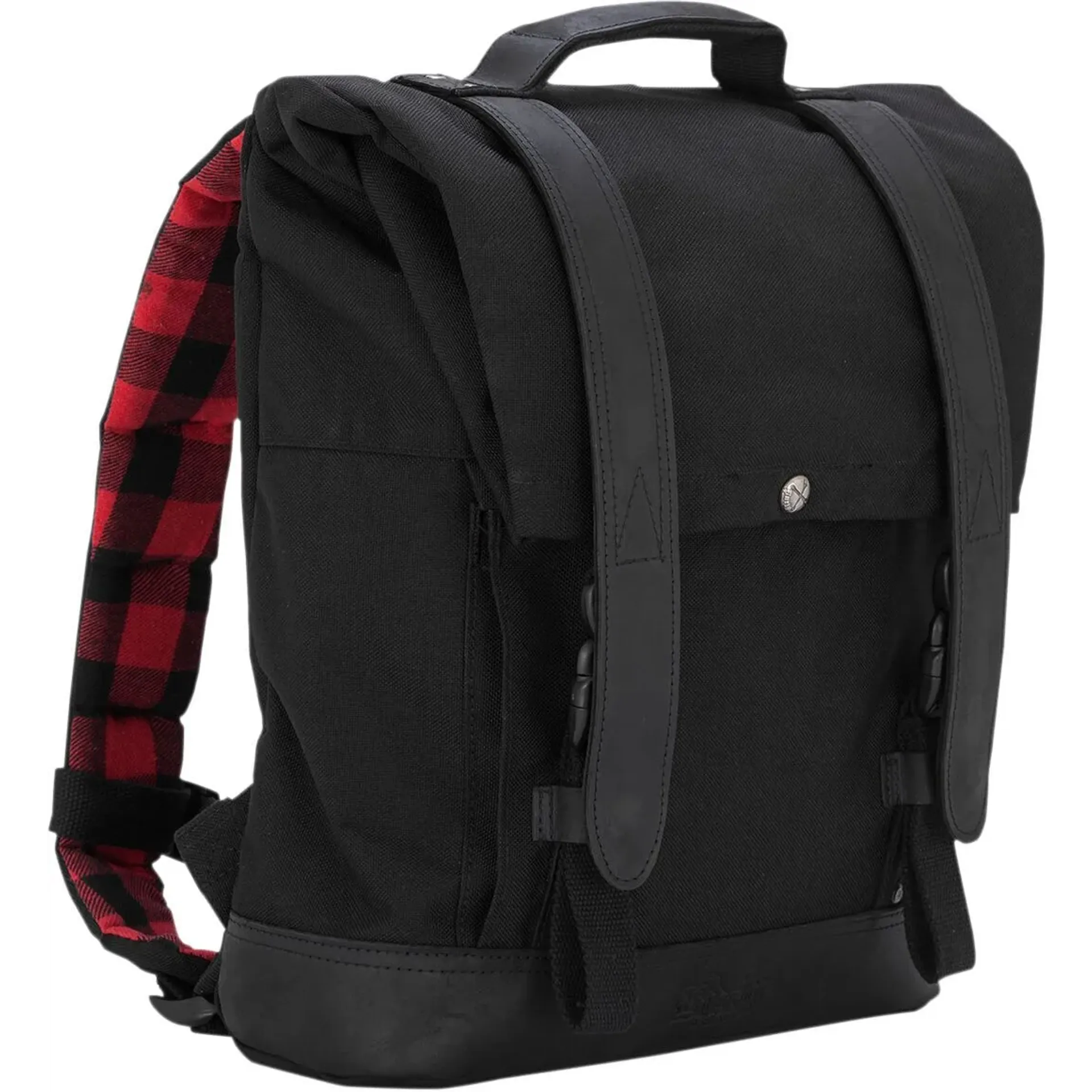 Roll Top Backpack Black