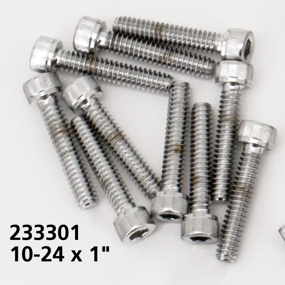 10pck Chrome allen screws 10-24x1 - Afbeelding 2
