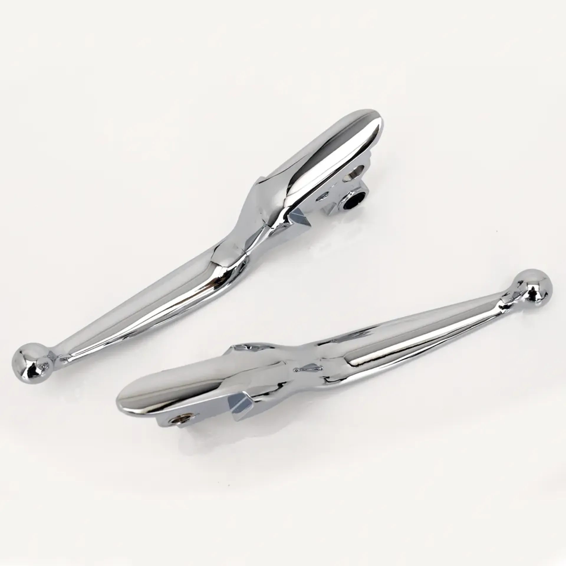 GZP Chr FLH/T08-16 levers, cable clutch