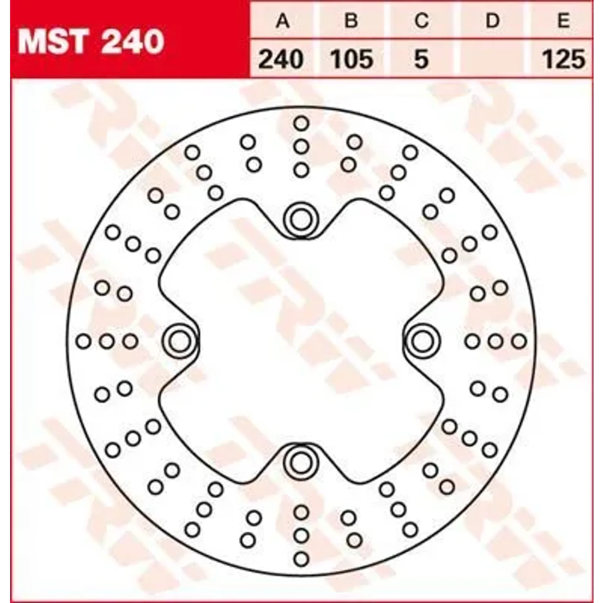 Brake Rotor Fixed 240 Round Rear