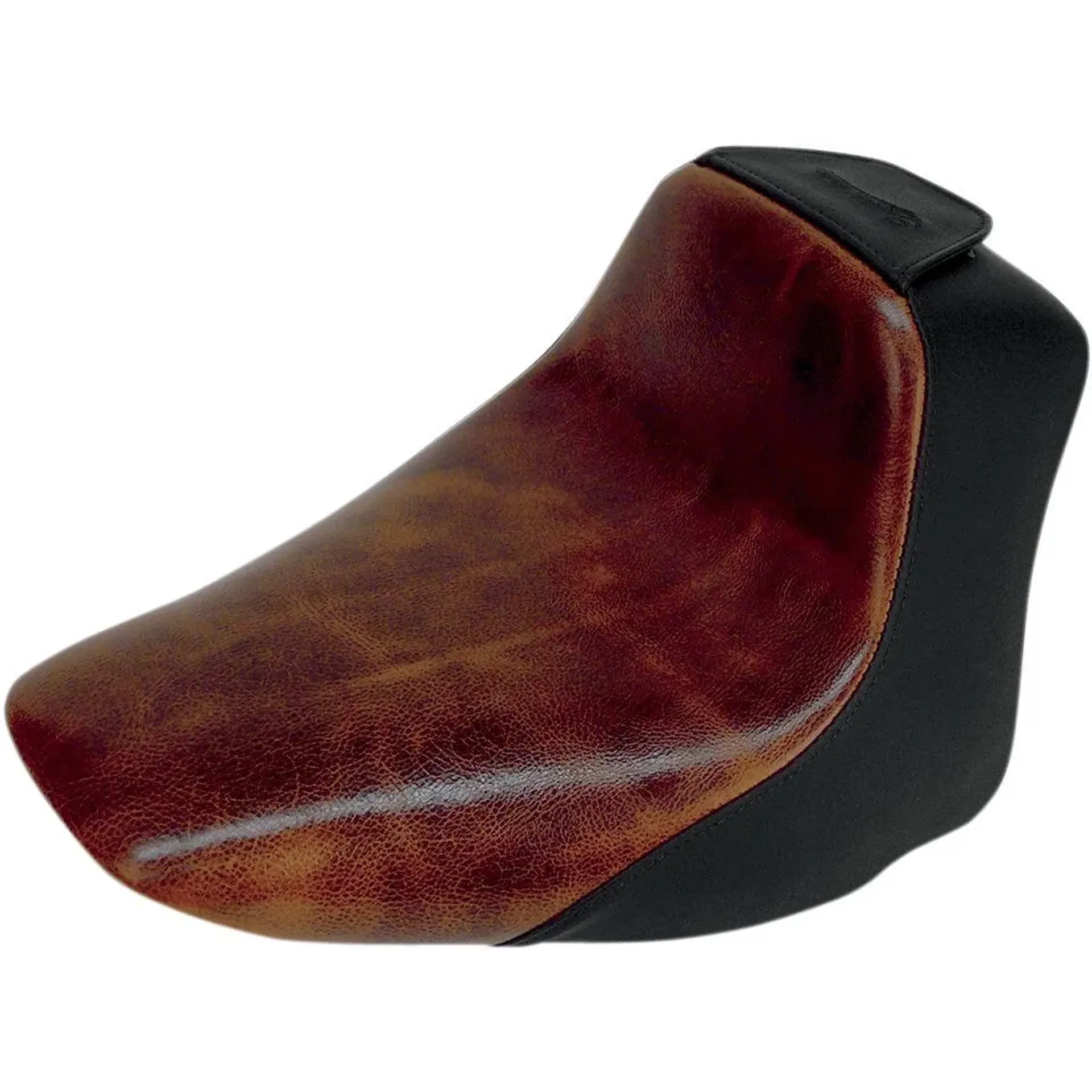 Lariat Solo Seat Distressed Brown Leather With Gel Harley Davidson