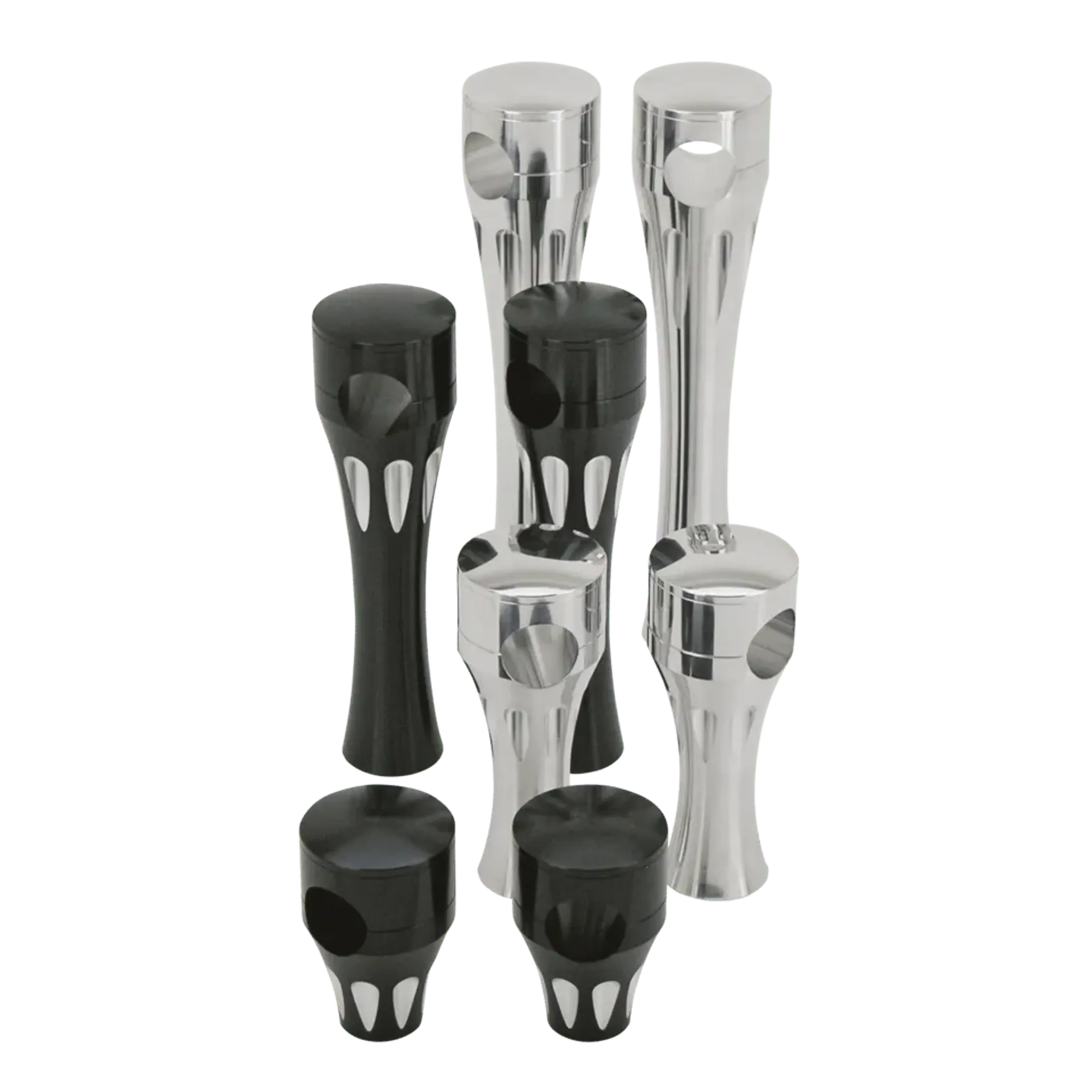 2″ slotted black risers