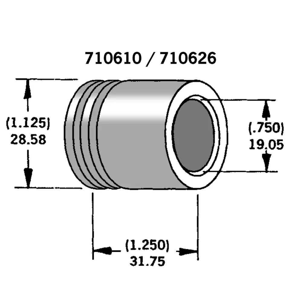Axle spacer zinc plated #41595-86 - Afbeelding 2