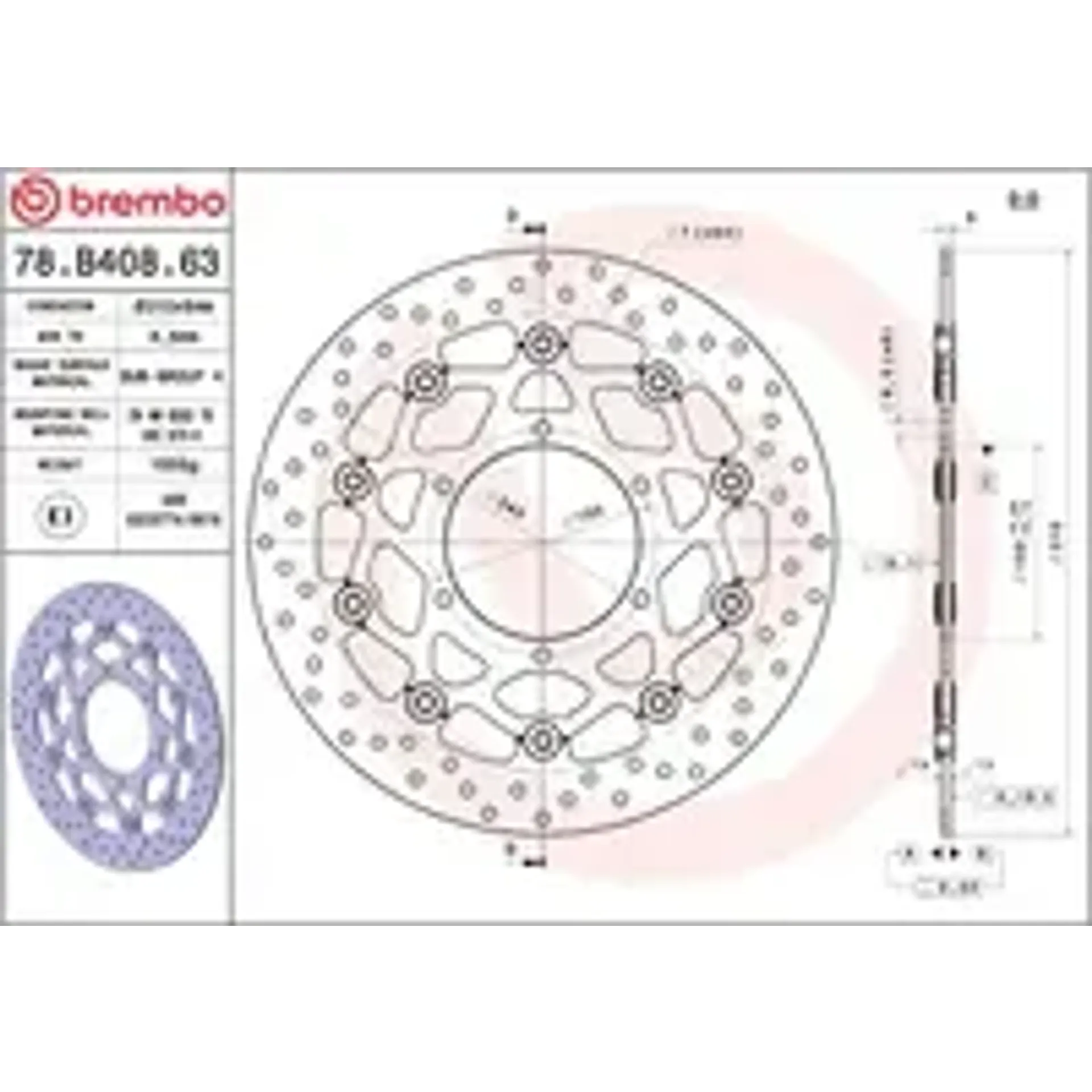 Brake disc float fr