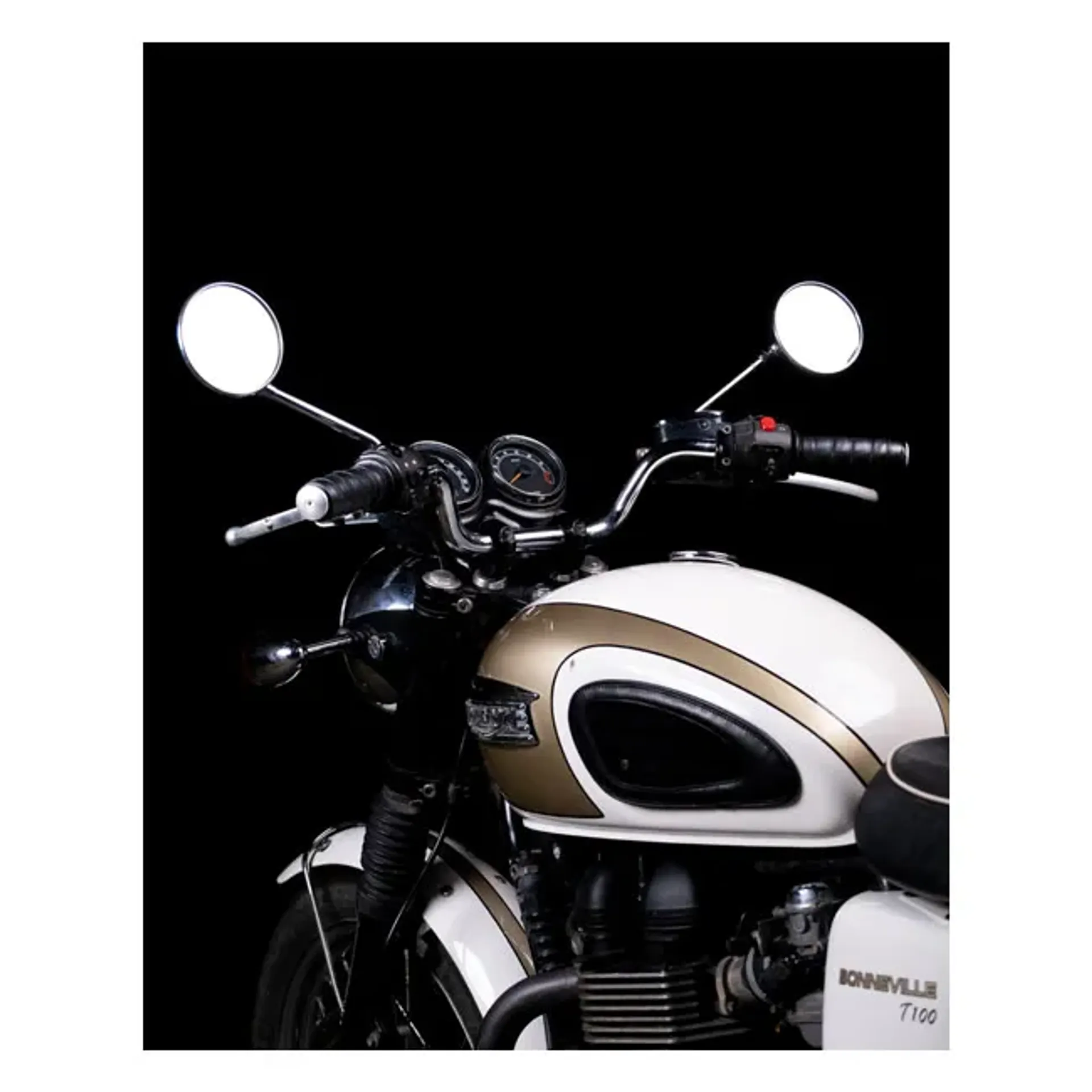 Trip Machine, leather handlebar grip wraps. Black