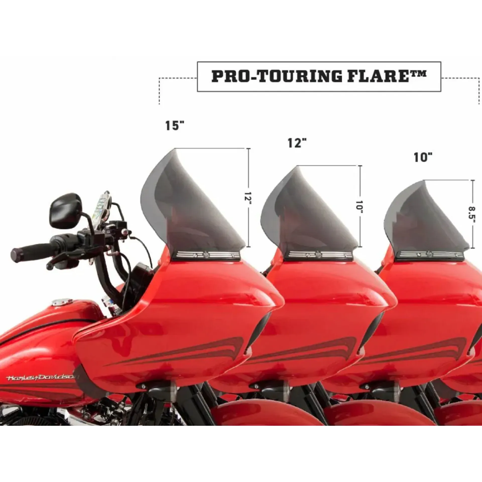 Windshield Flare Pro Touring 12″ Road Glide Tint
