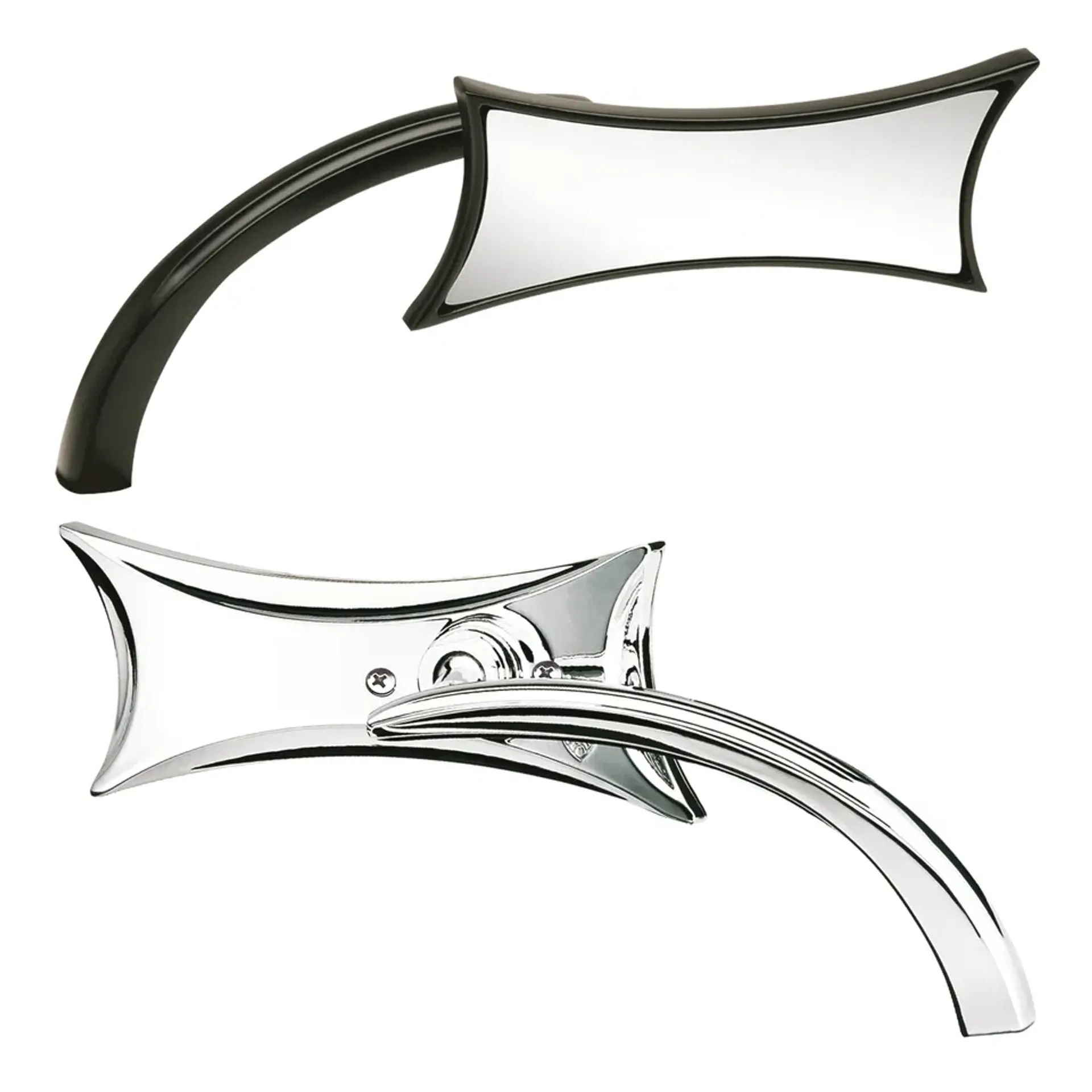 CHROME FOUR POINT MIRROR LEFT