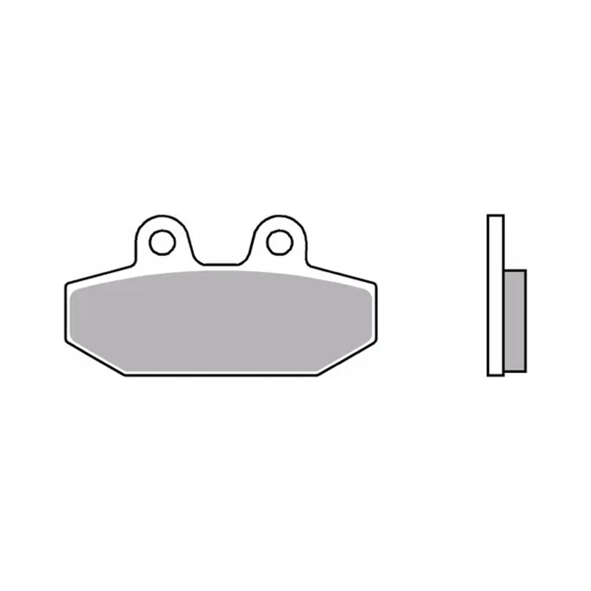 Brembo, brake pad set. Organic. Rear