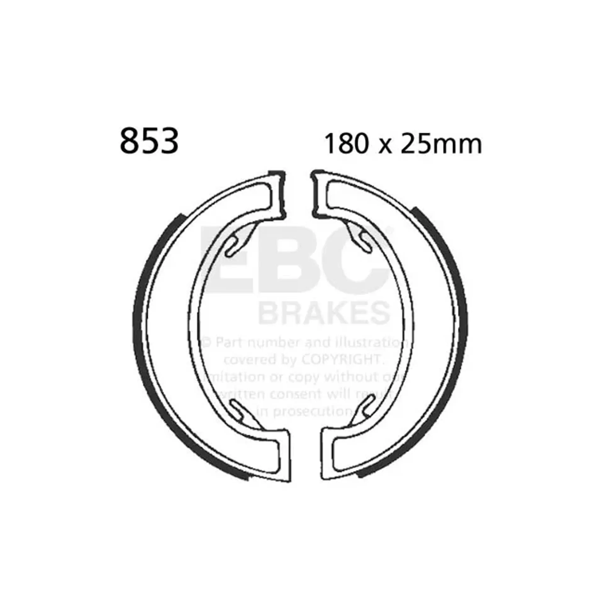 EBC plain brake shoes