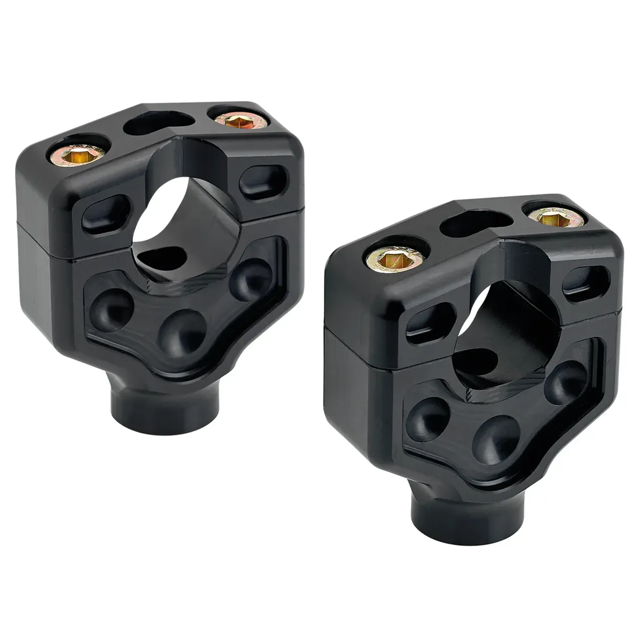 JM Risers 2" Dual Clamp Black