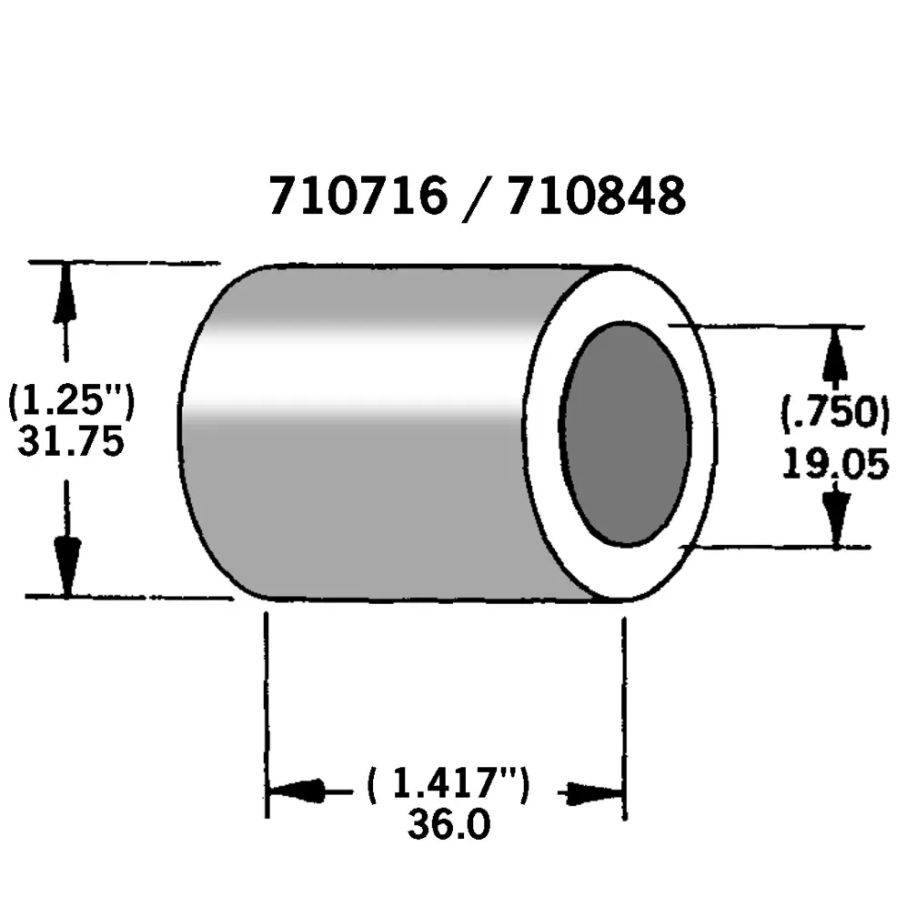 Axle spacer zinc plated #41591-90 - Afbeelding 2