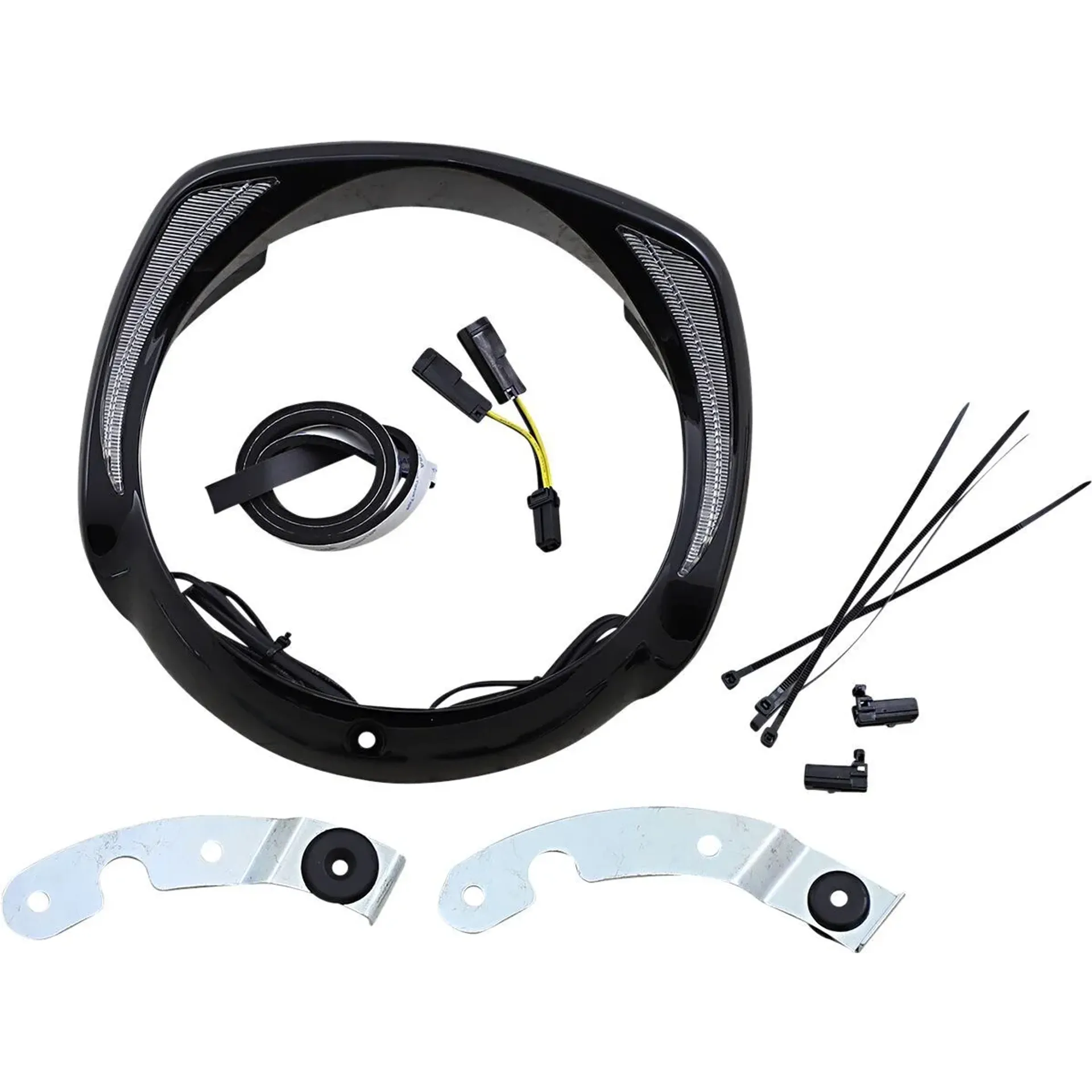 Headlight Bezel Fang Led Black