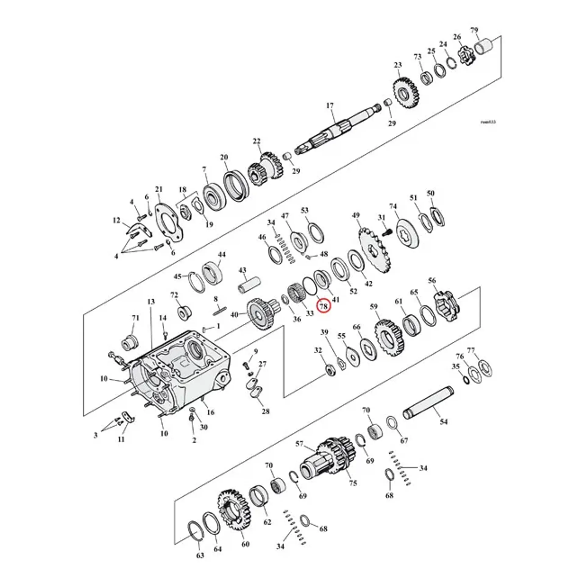 Cometic, O-ring mainshaft needle bearing